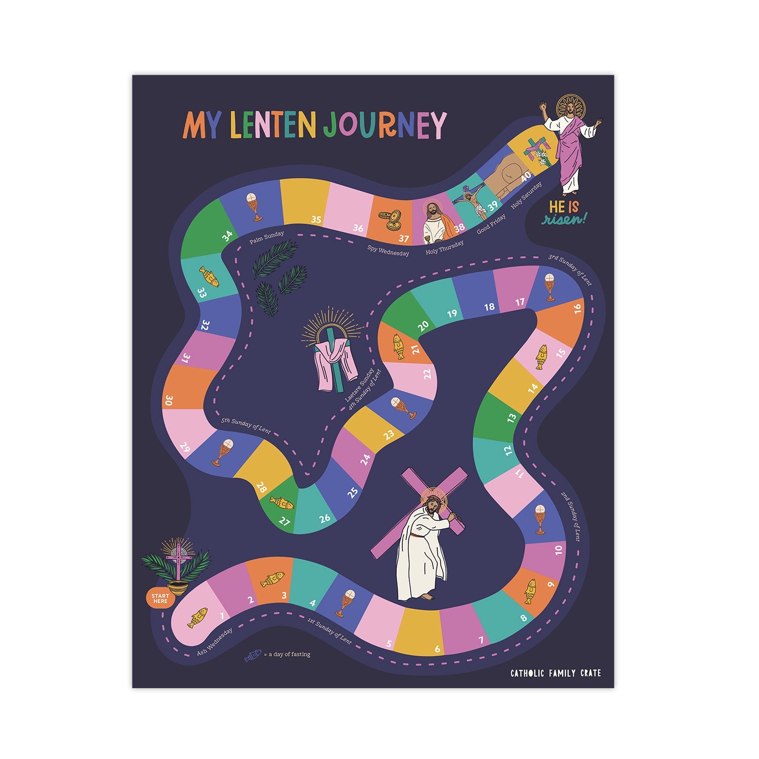 "my Lenten Journey" Interactive Lent Sticker Calendar