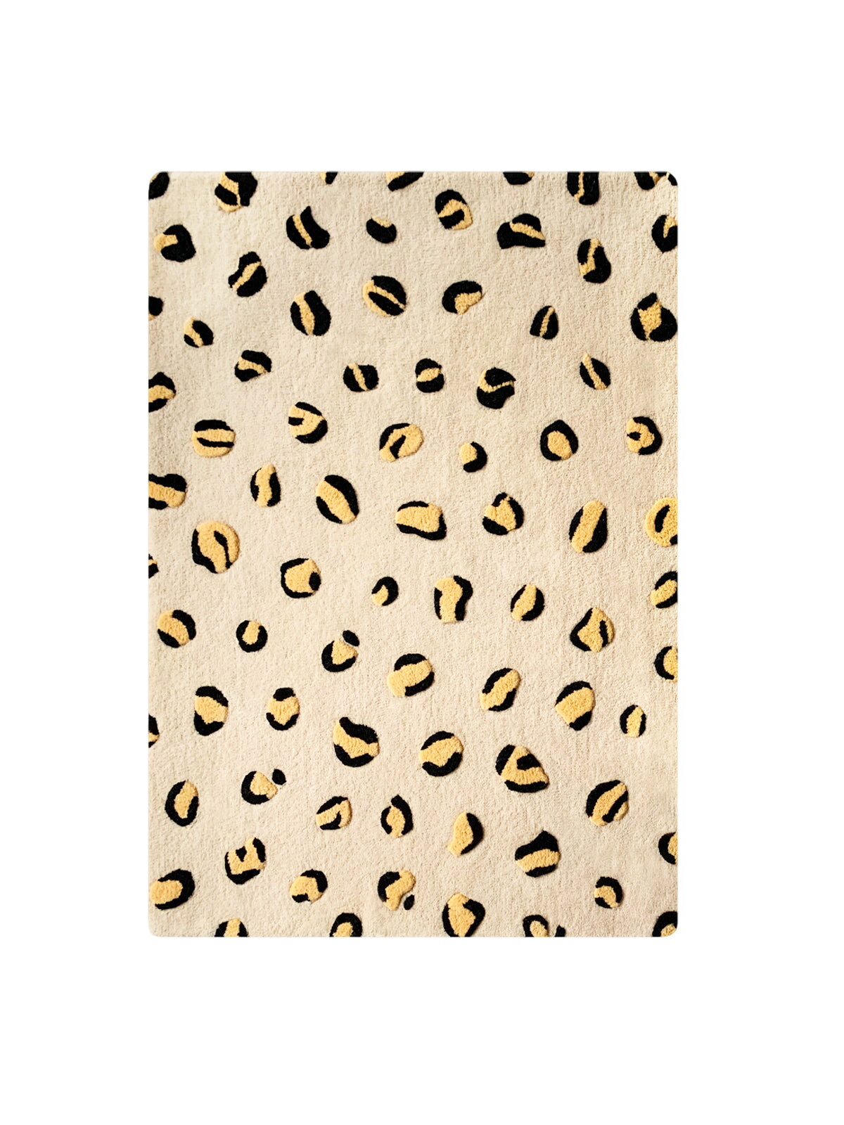 Rug Leopard Beige / Brown And Black Print 2.6 X 3.9 Ft