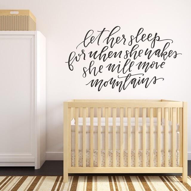 Let Her Sleep Wall Decal