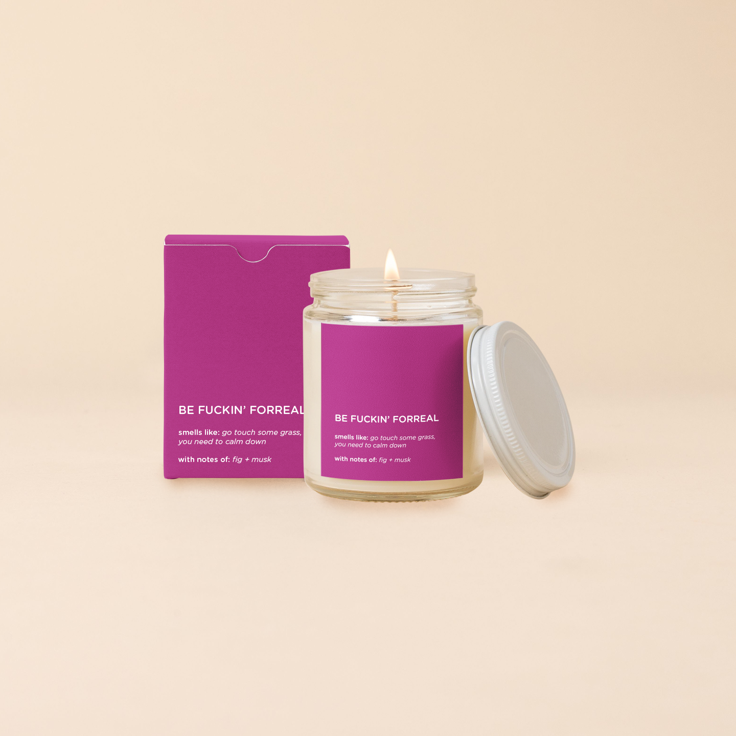 Candle Jar W/lid - Life