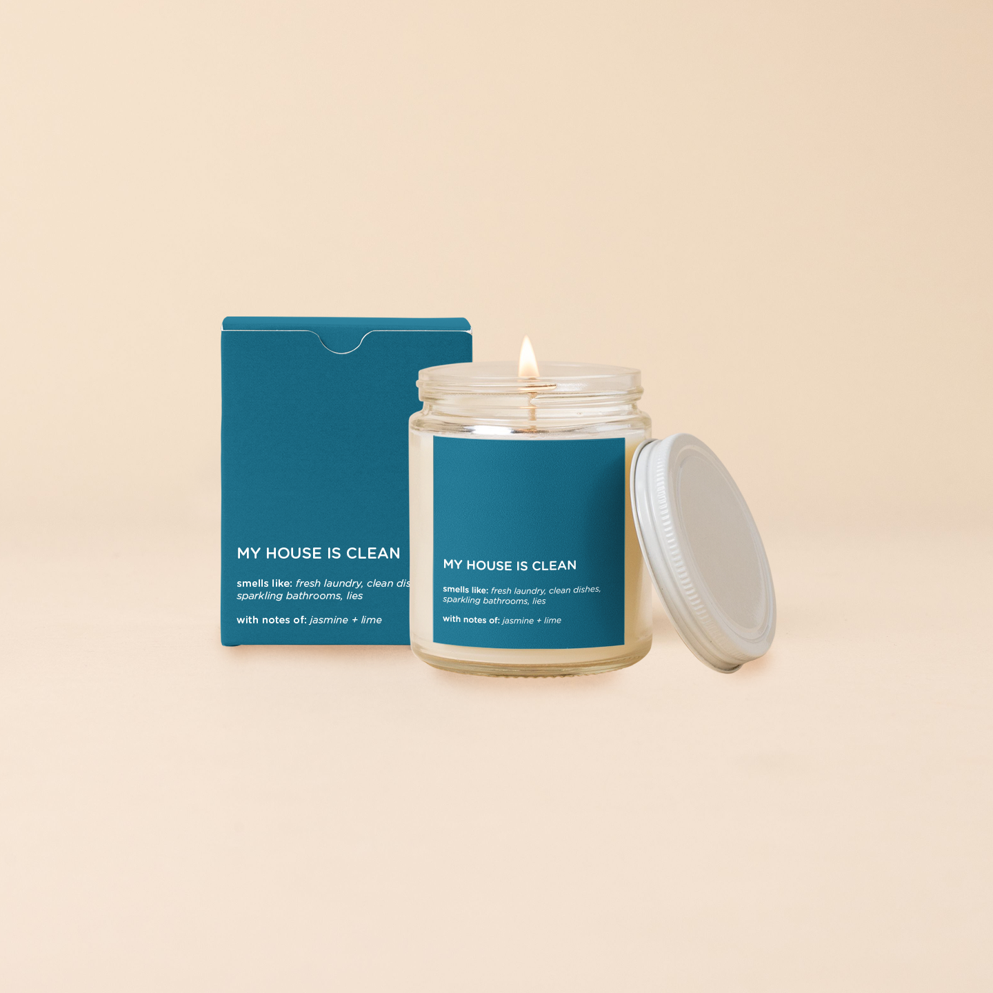 Candle Jar W/lid - Life