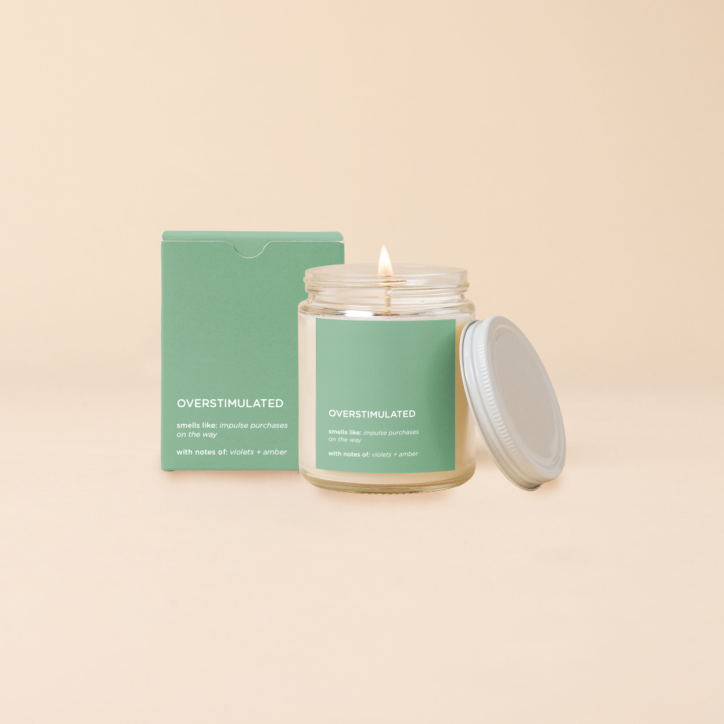 Candle Jar W/lid - Life