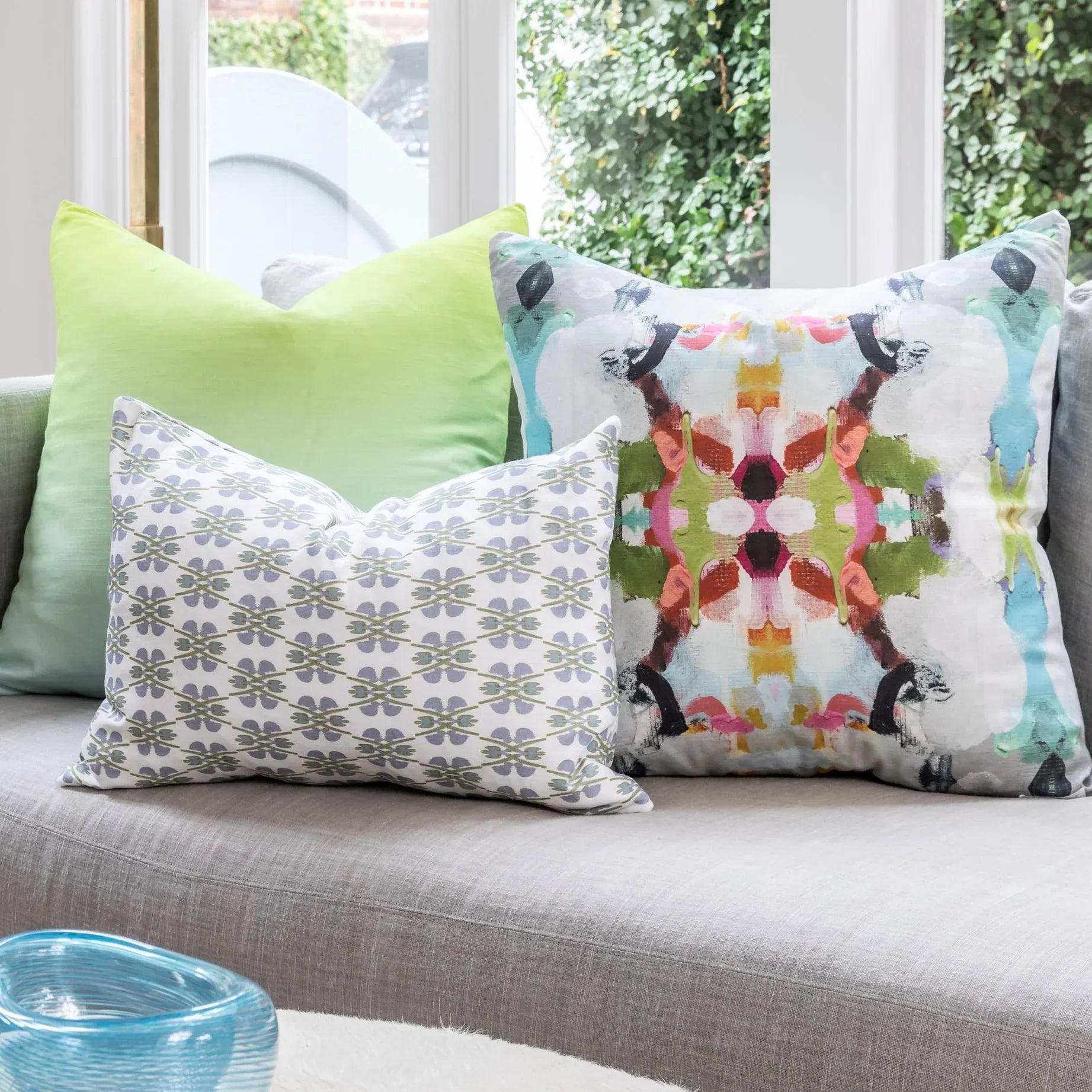 Summer Garden Red Pillow By Laura Park