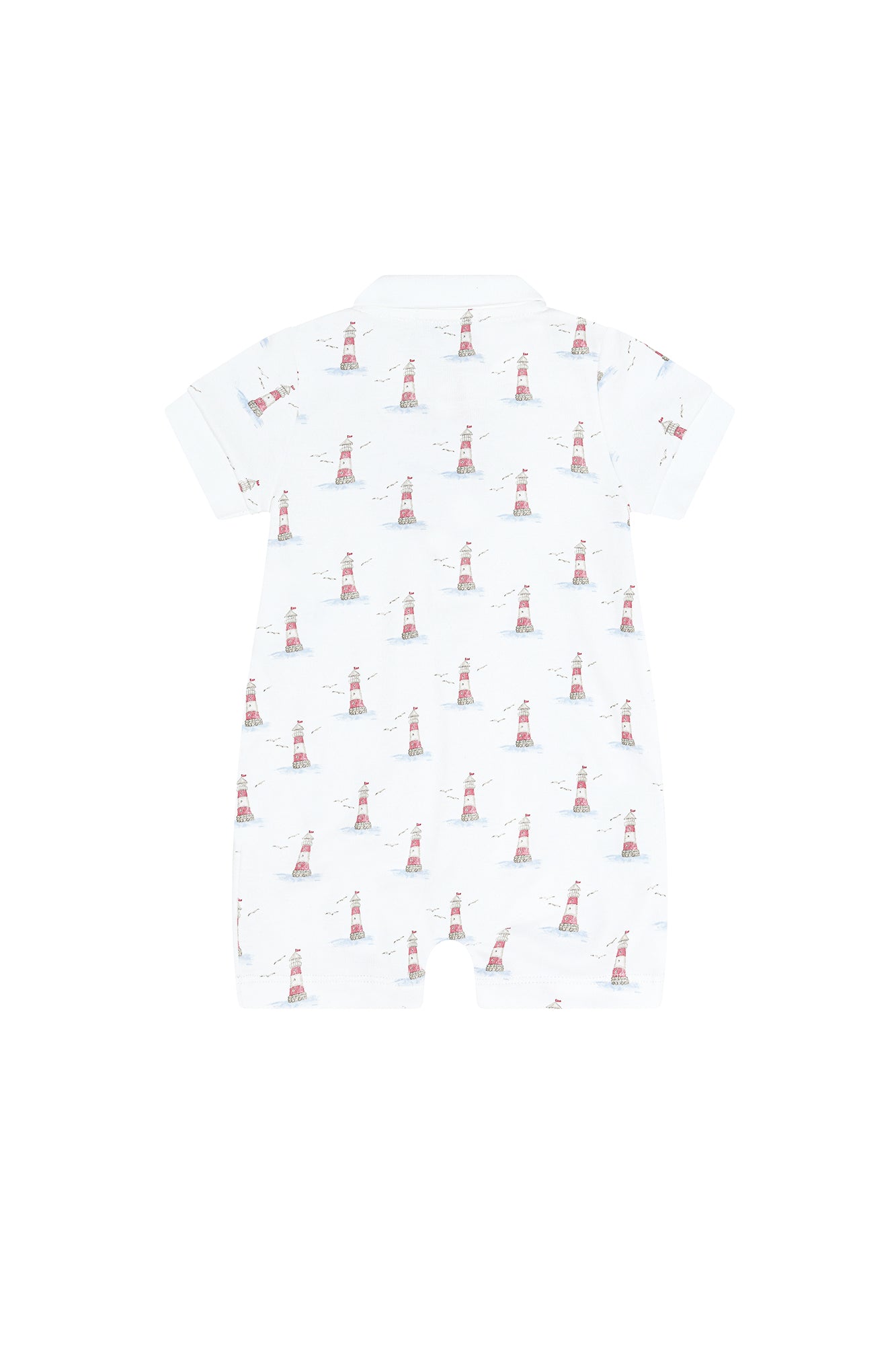 Lighthouse Print Romper Short Sleeve
