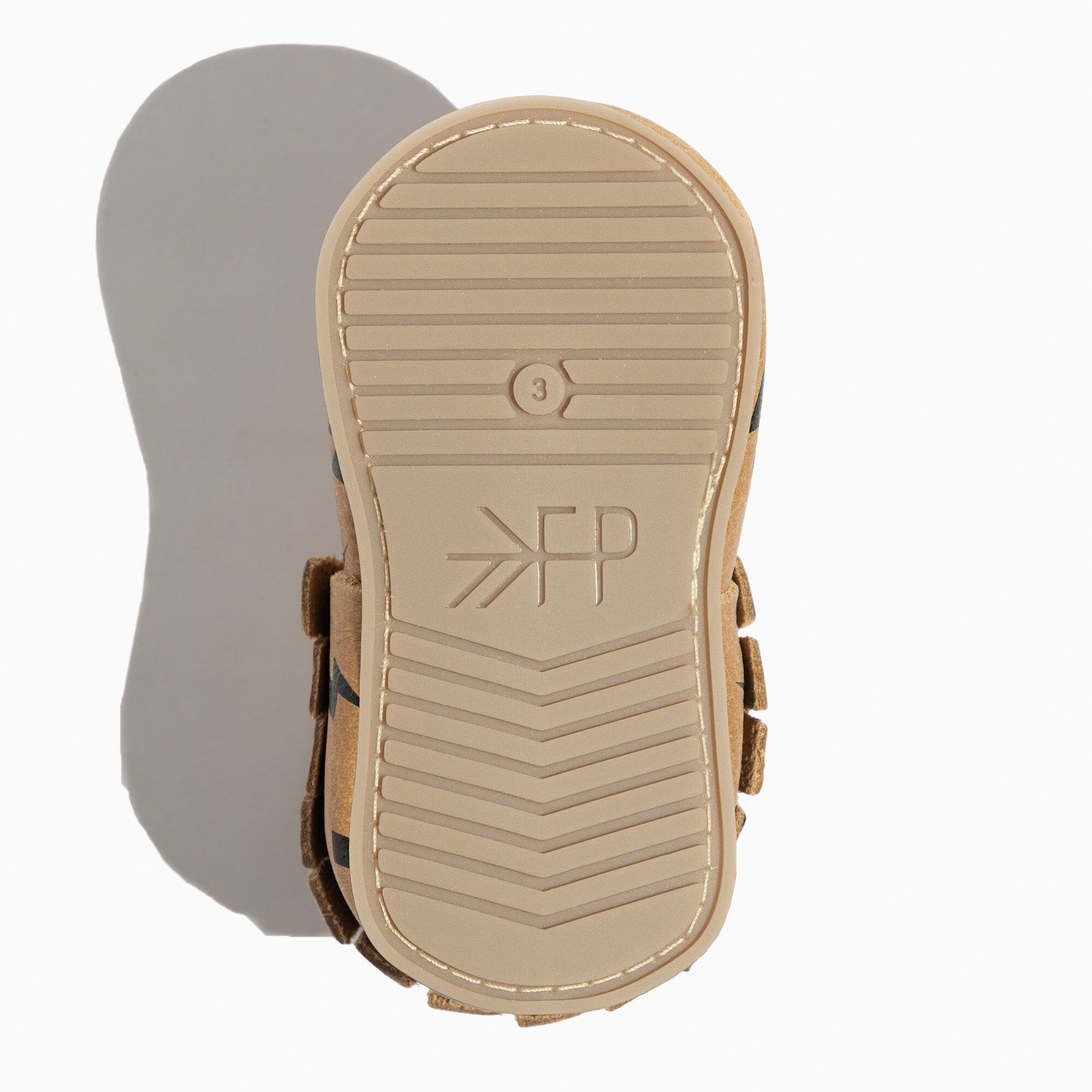 Weathered Brown Lightning Moccasin Baby Shoe