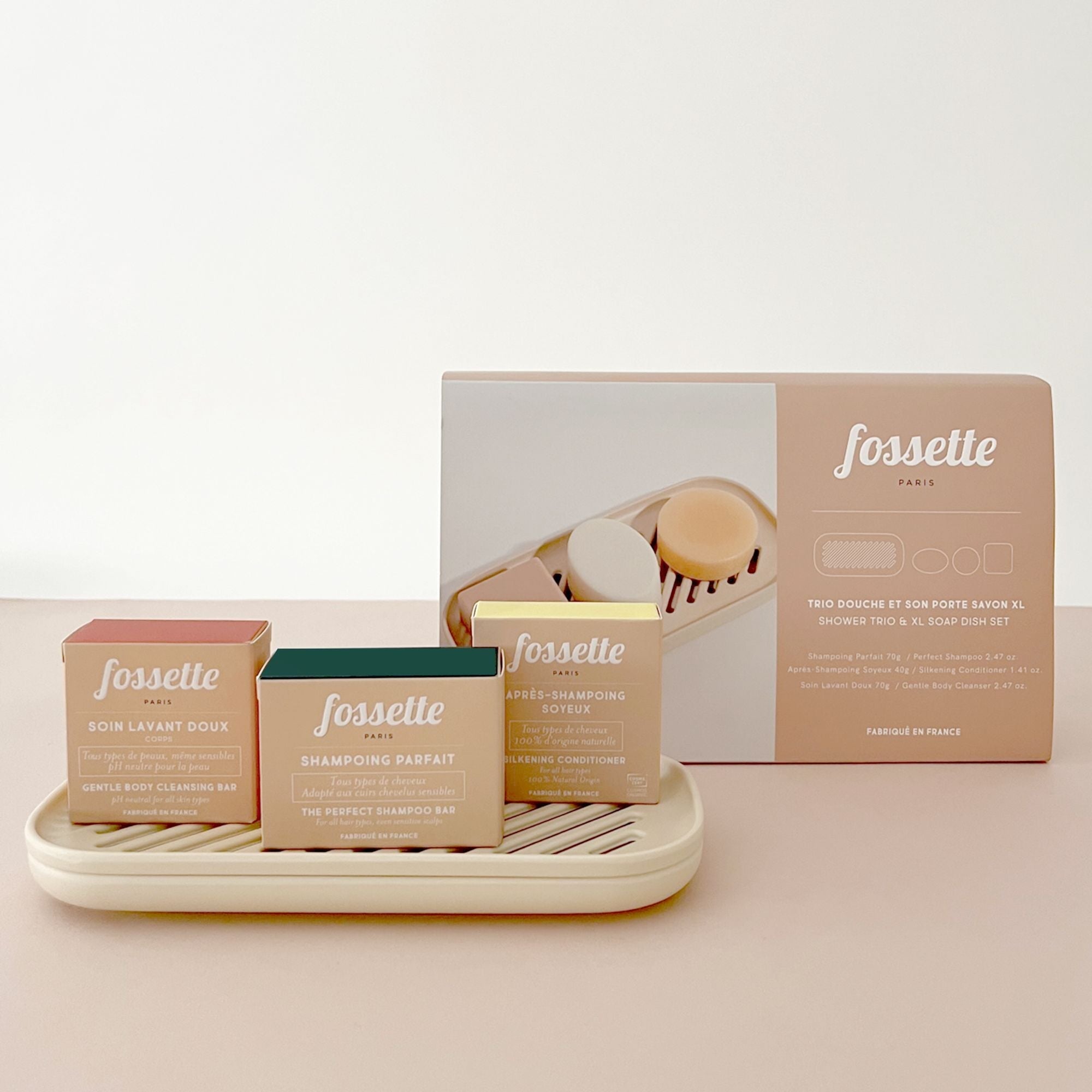 Shower Trio & Xl Soap Dish Gift Set