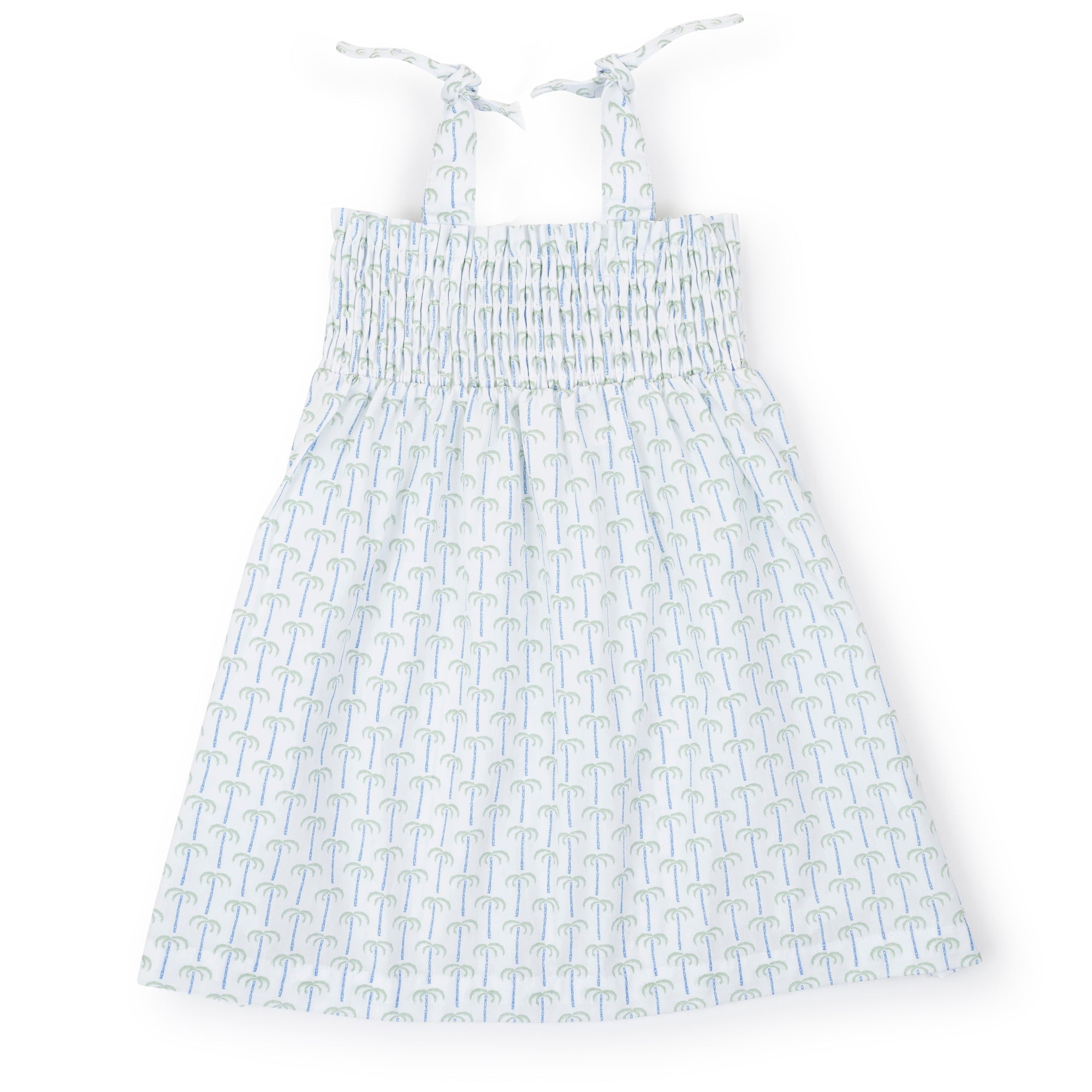 Betsy Girls' Woven Dress - Pacific Palms Blue