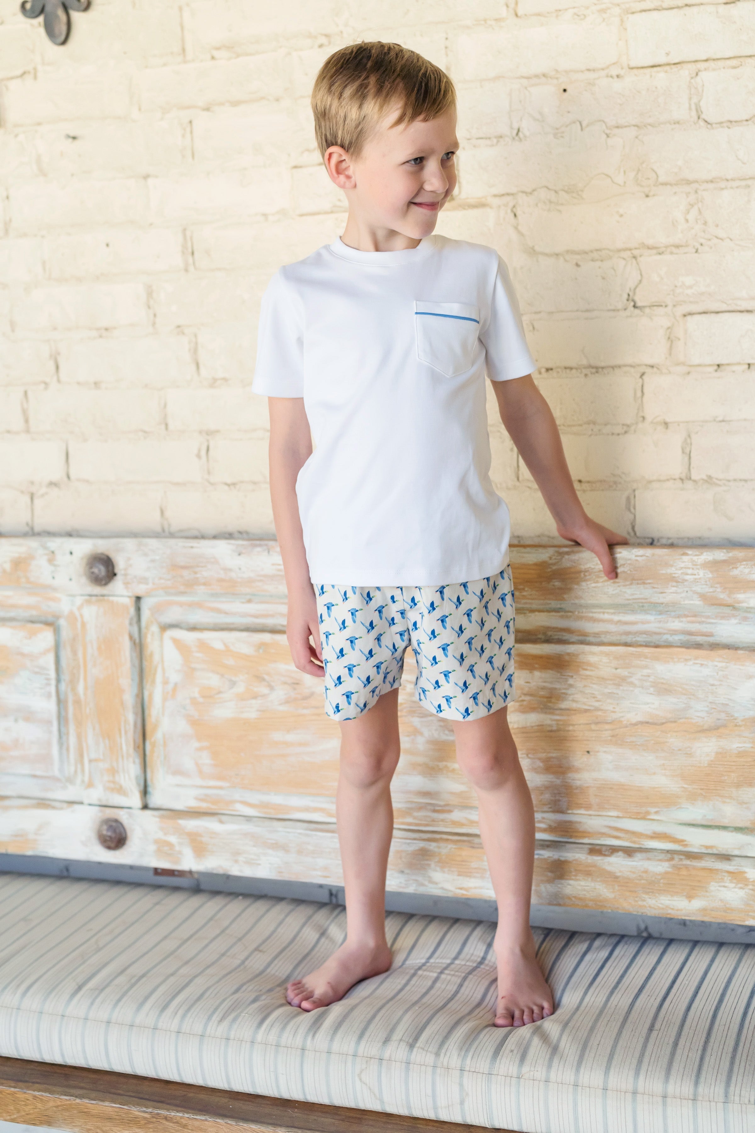 Hudson Boys' Short Set - Mallard Ducks