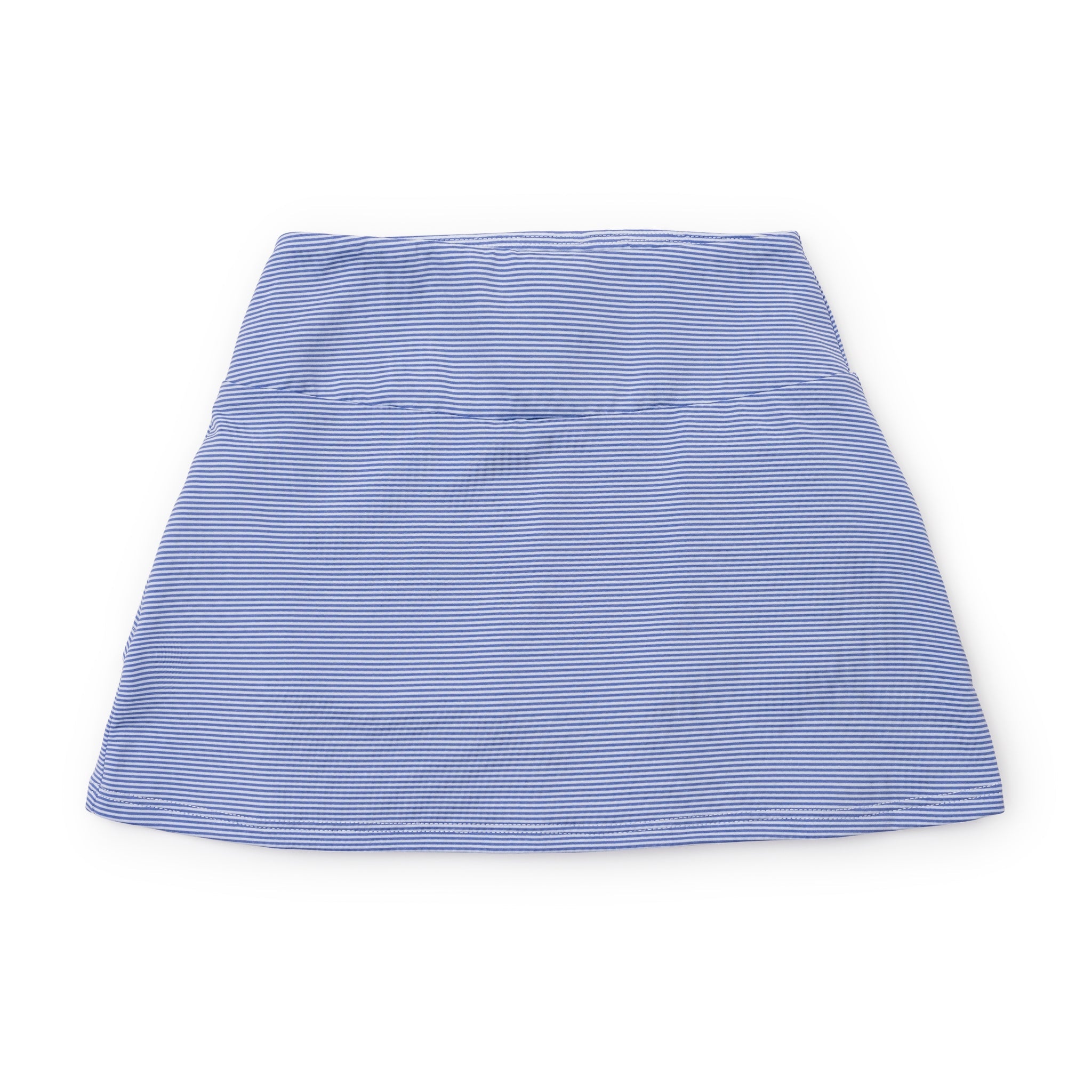 Margot Girls' Tiered Performance Skirt - Blue And White Stripes