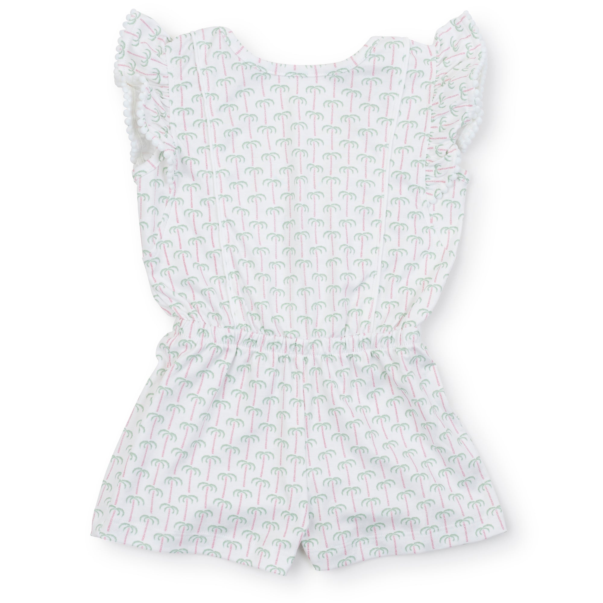Rae Girls' Pima Cotton Romper - Pacific Palms Pink