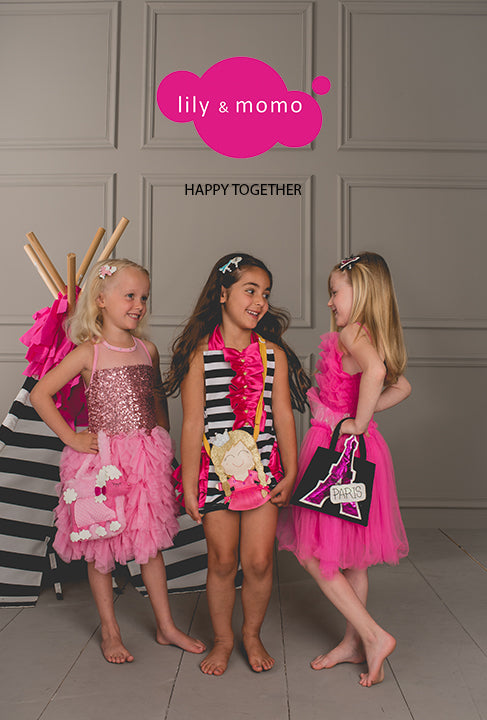 French Gal & Poodle Pal Hair Clips- Yellow And Bright Melon