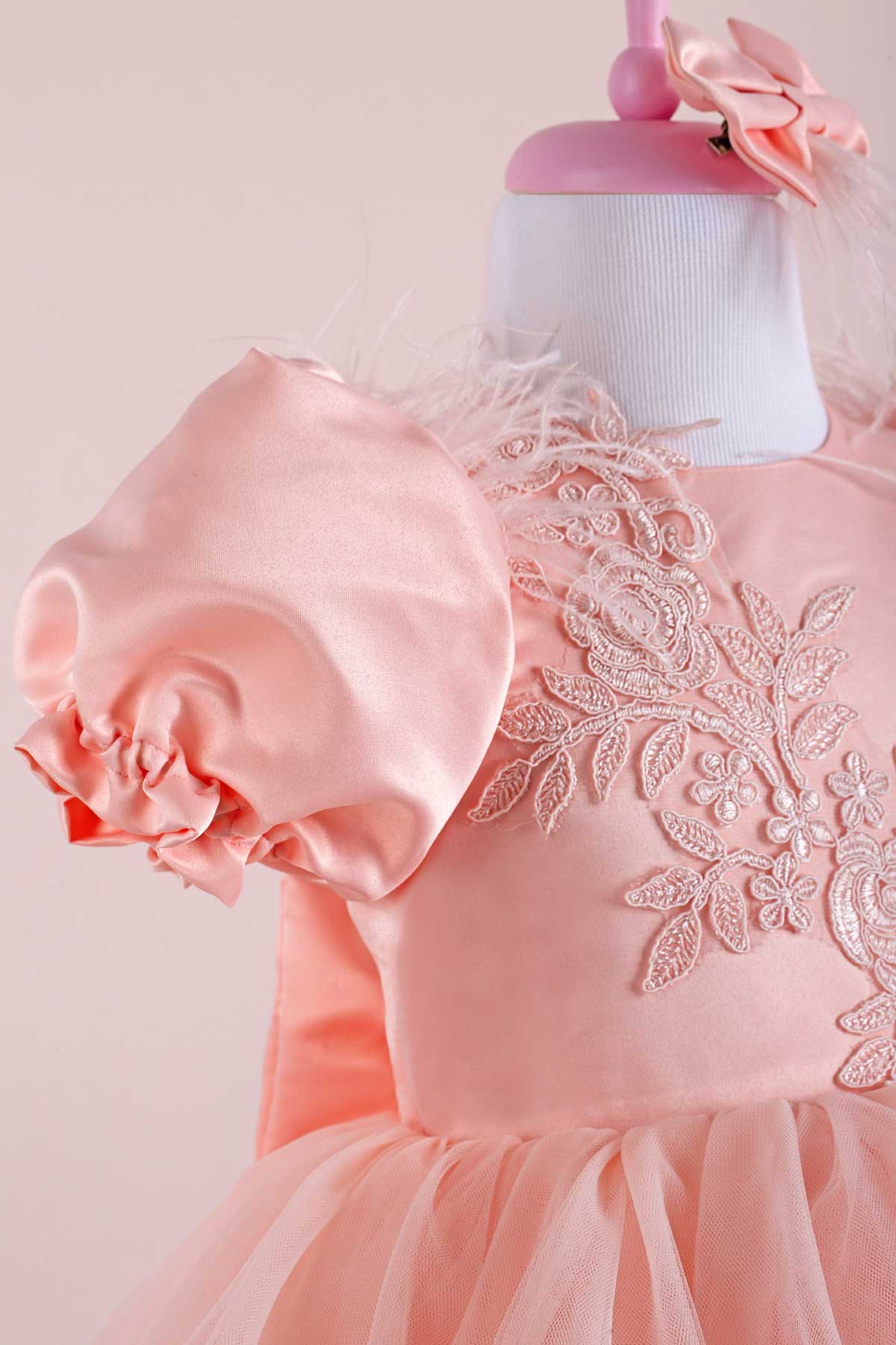 Linda Peach Party Dress