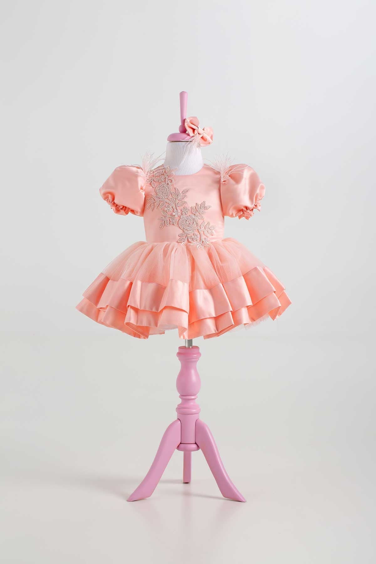Linda Peach Party Dress