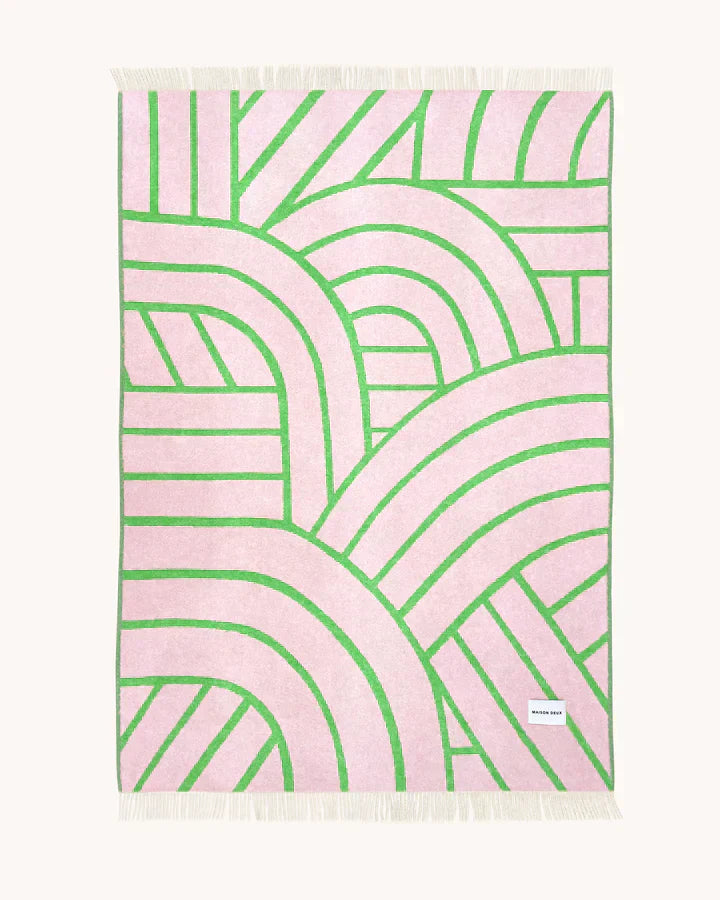 Blanket Lines Pink / Apple 4.25 X 6.5 Ft