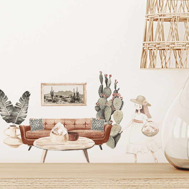 Little Boho Girl Decal Pack