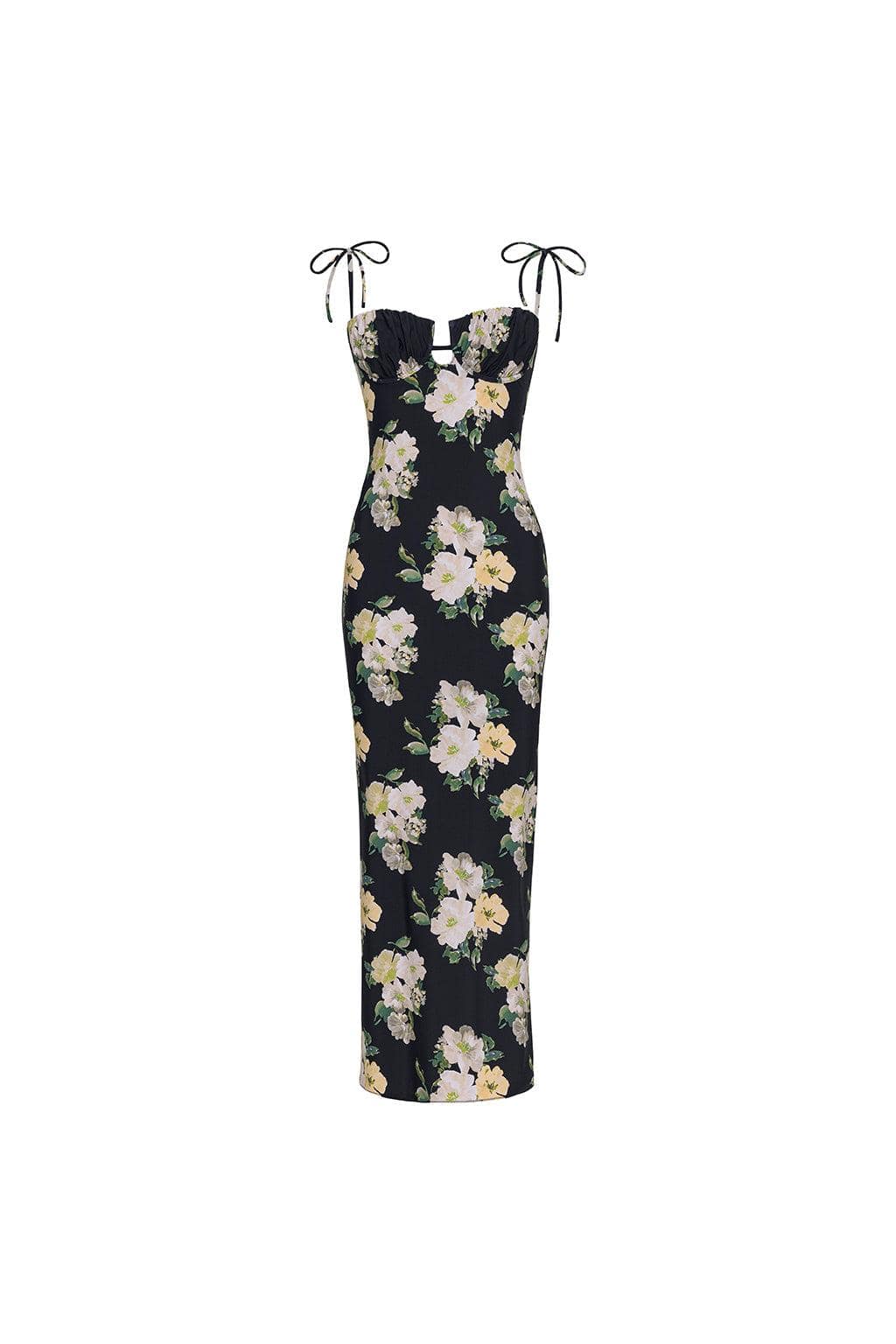 Liz Floral Petal Long Slip Dress