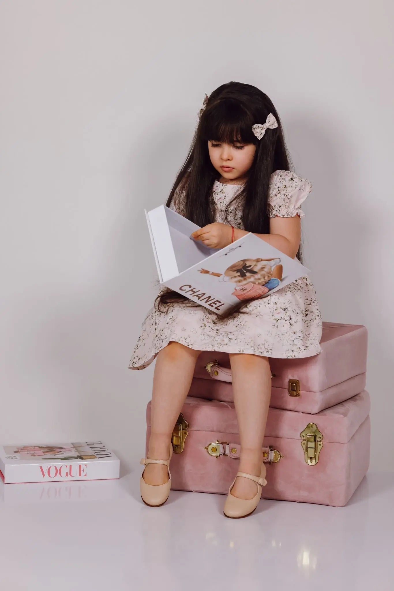 London- Beige Leather Mary Jane Shoes