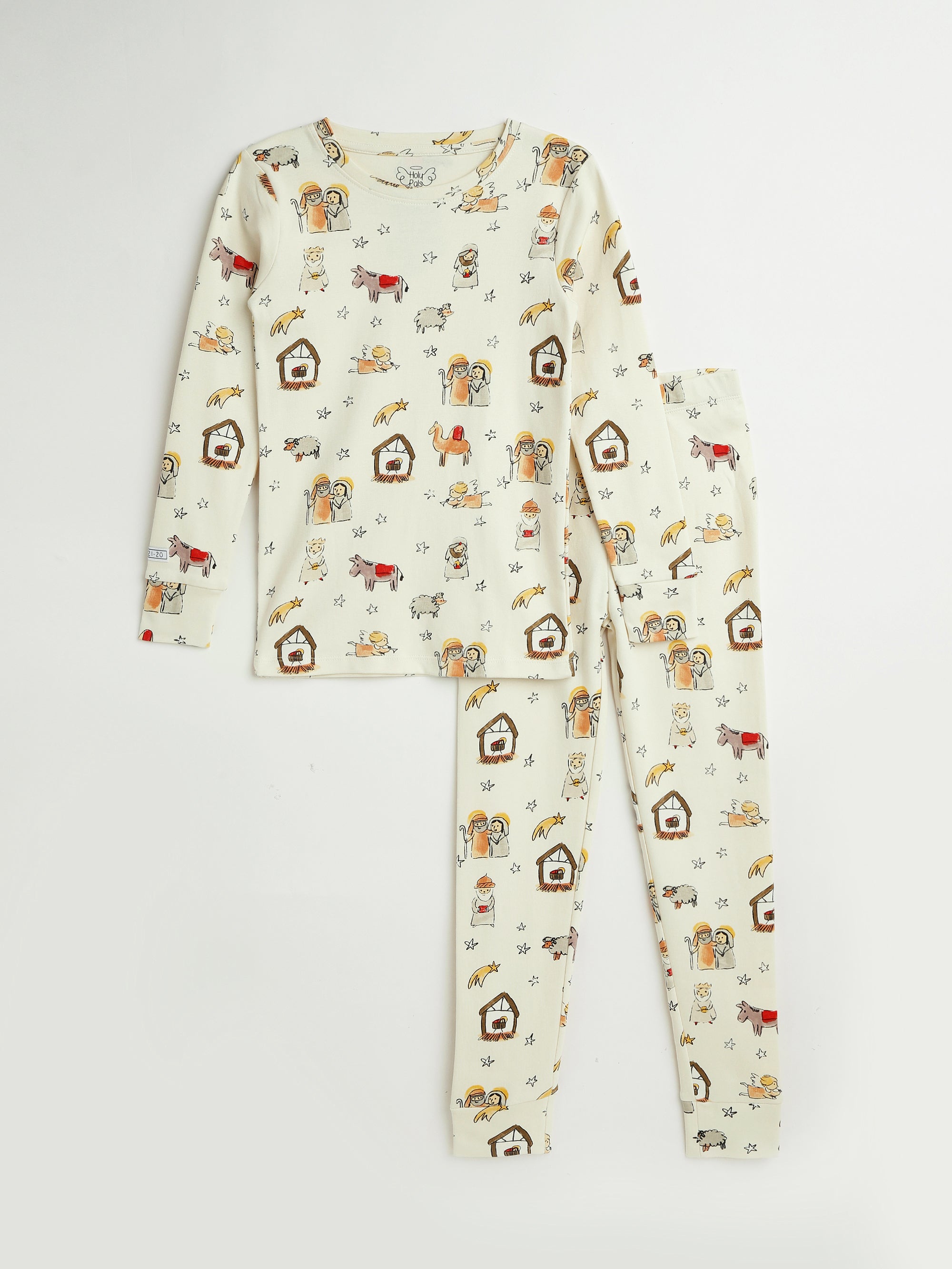 Away In A Manger Pj Long Sleeve Set Cotton