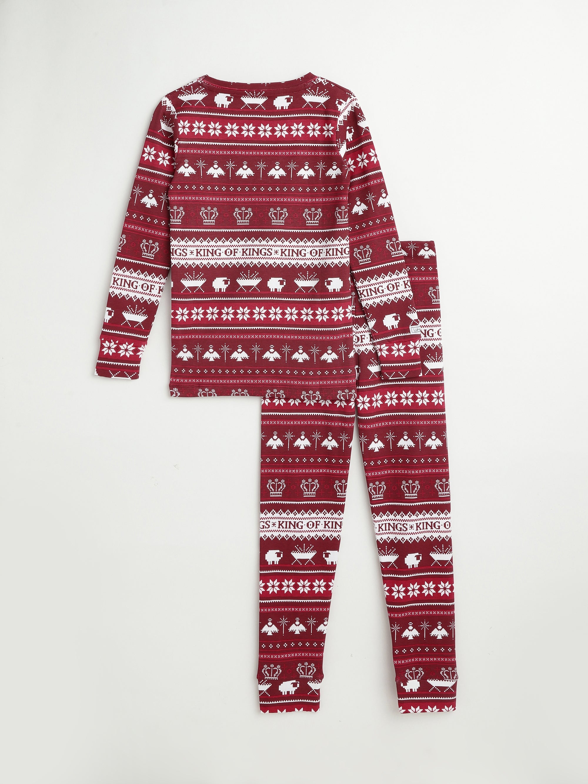 King Of Kings Ruby Red Pj Long Sleeve Set Cotton
