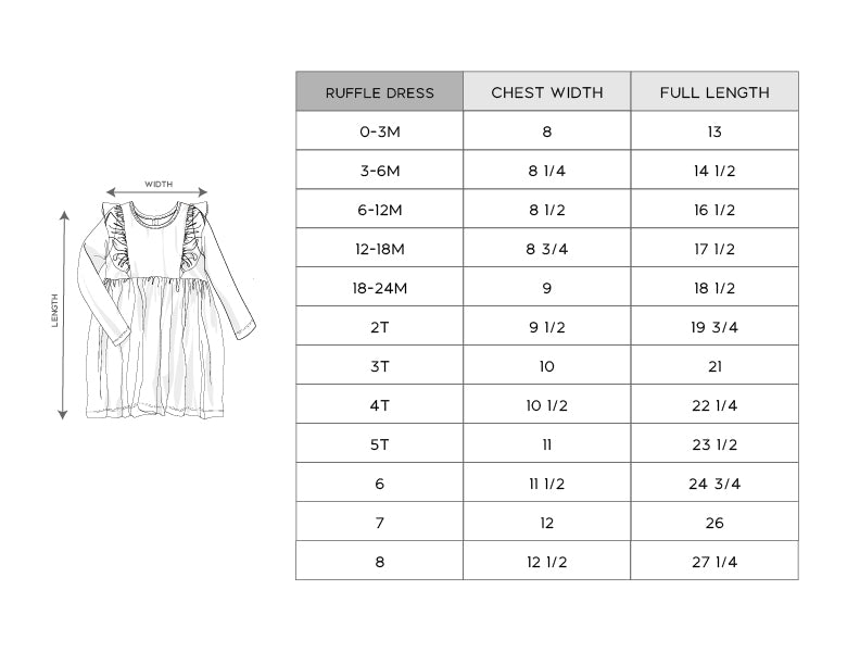 Girl's Long Sleeve Ruffle Dress