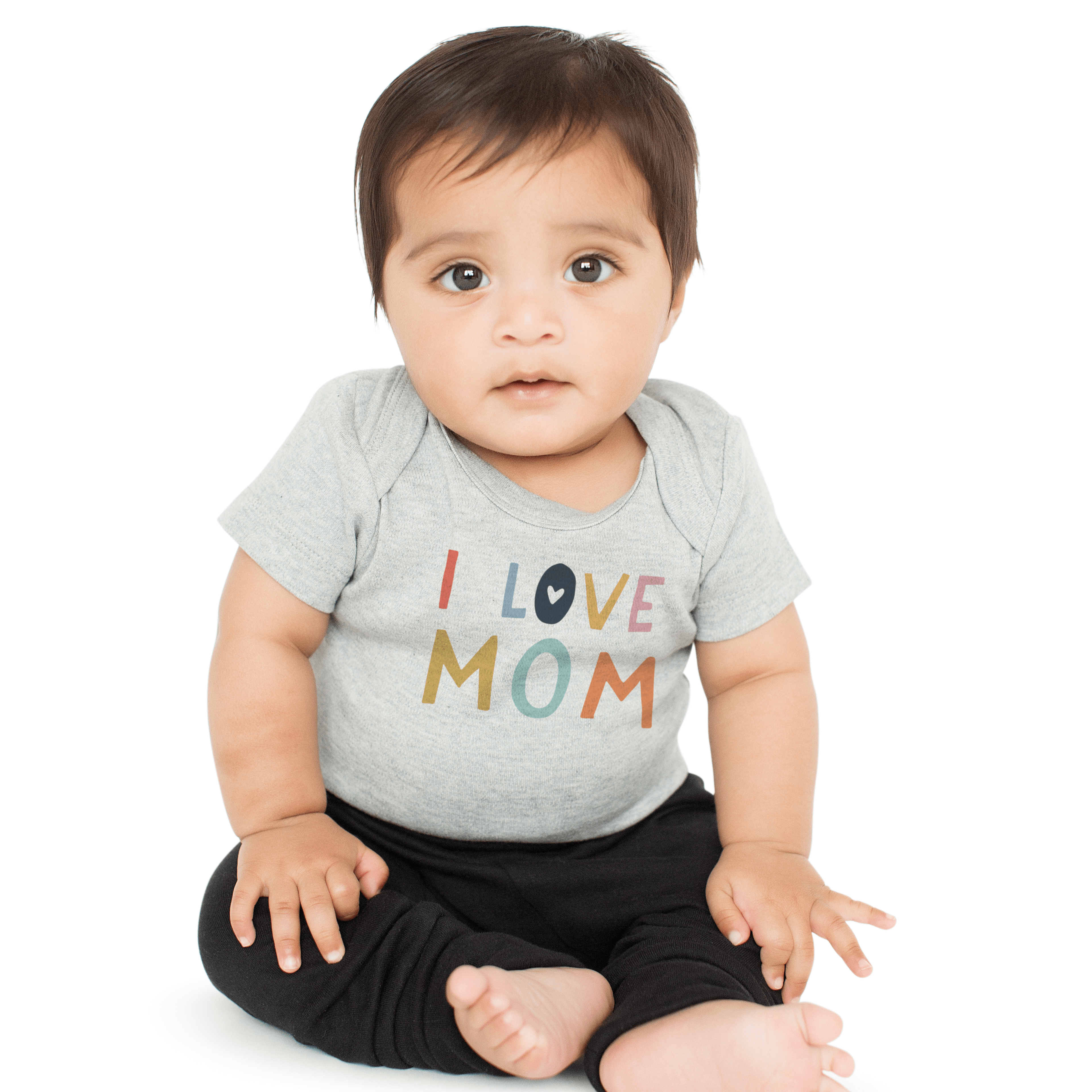 Graphic Bodysuit | Love Mom Heather