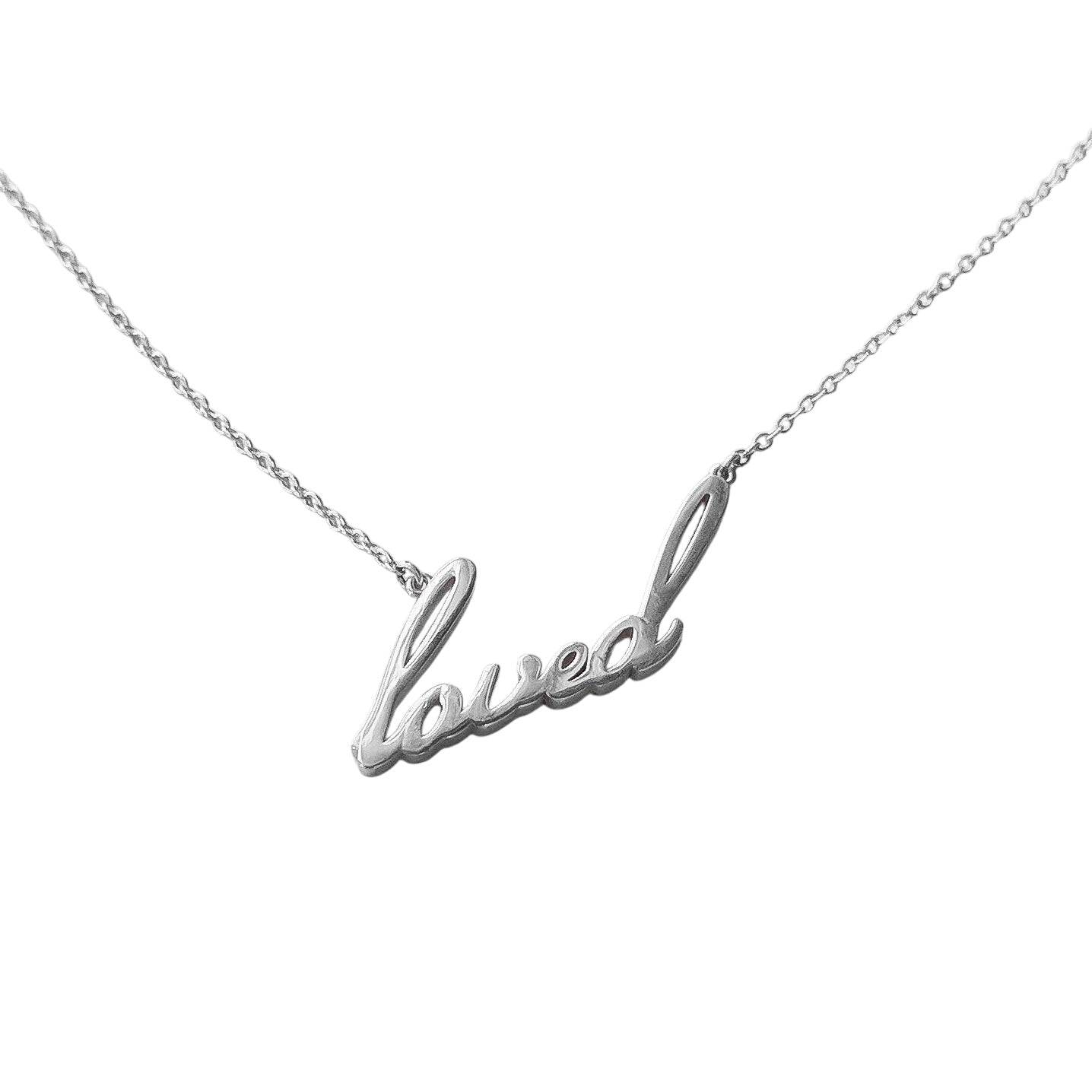 Loved Script Necklace