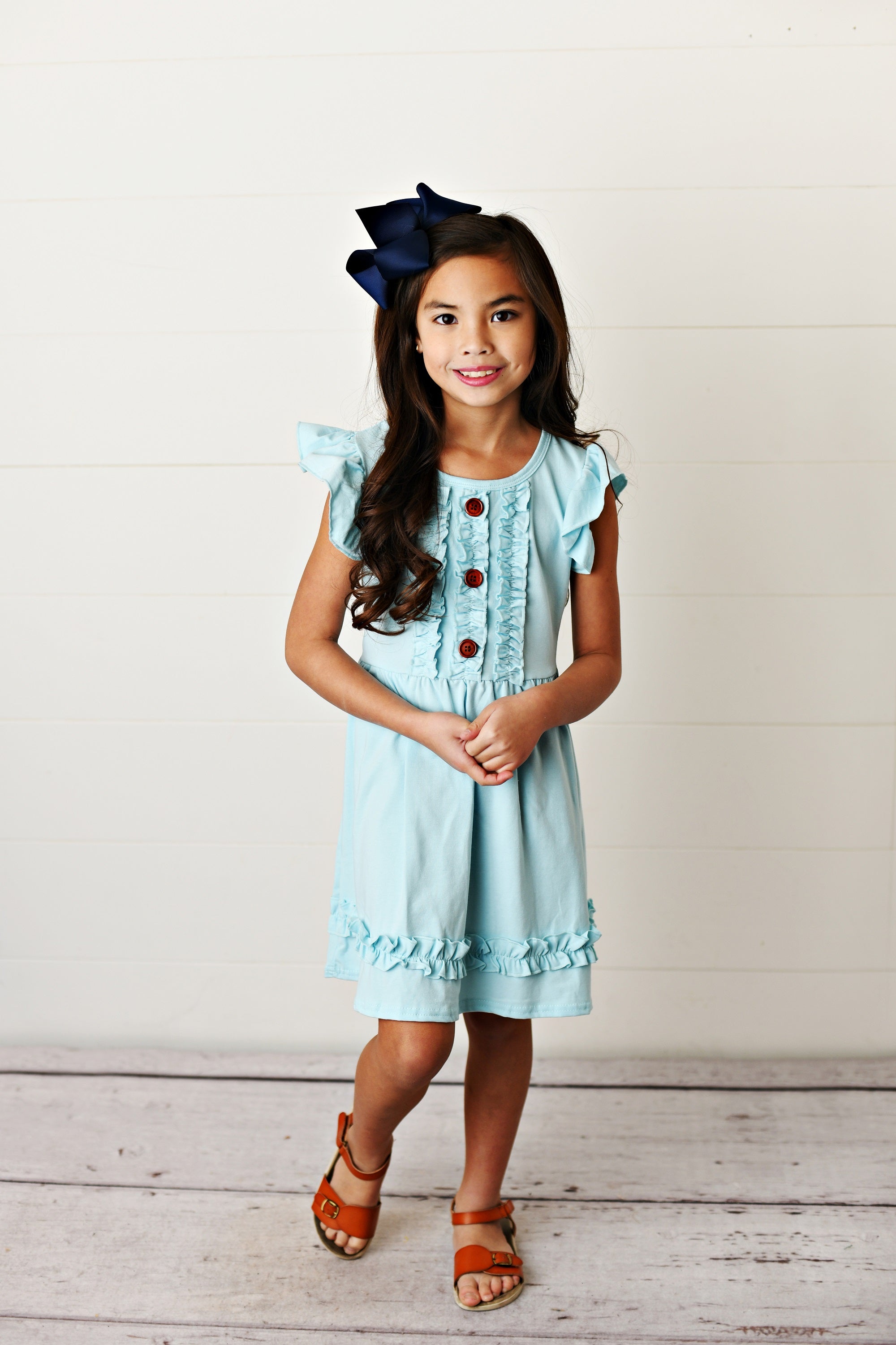 Sky Blue Flutter Dress