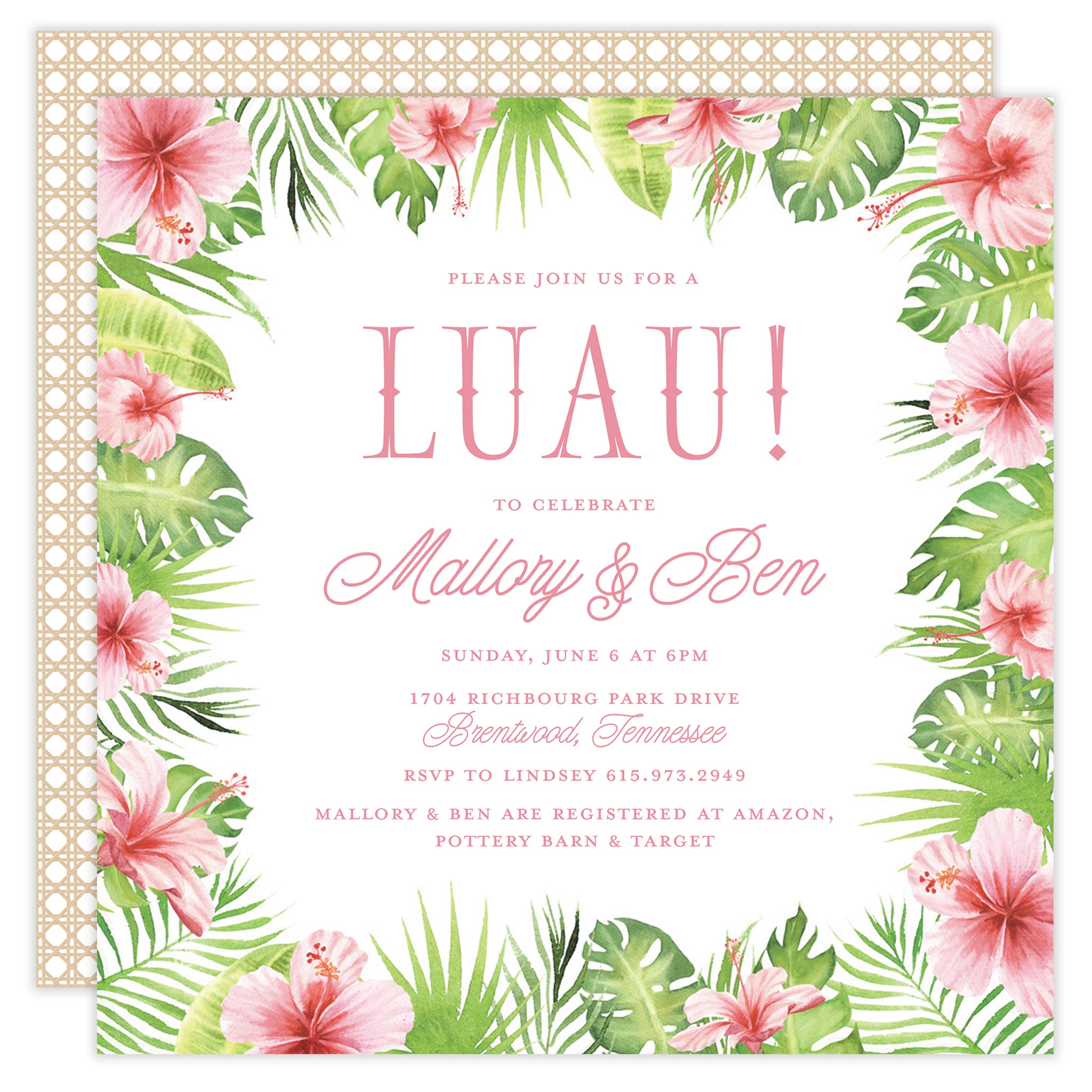 Luau Party Invitation