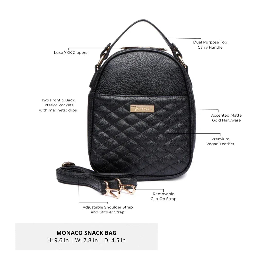 Monaco Snack Bag | Ebony Black