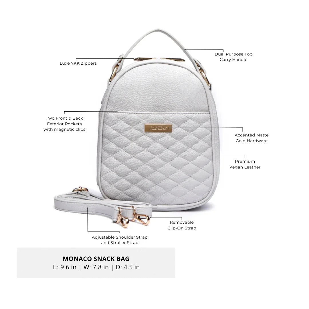 Monaco Snack Bag | Stone Grey
