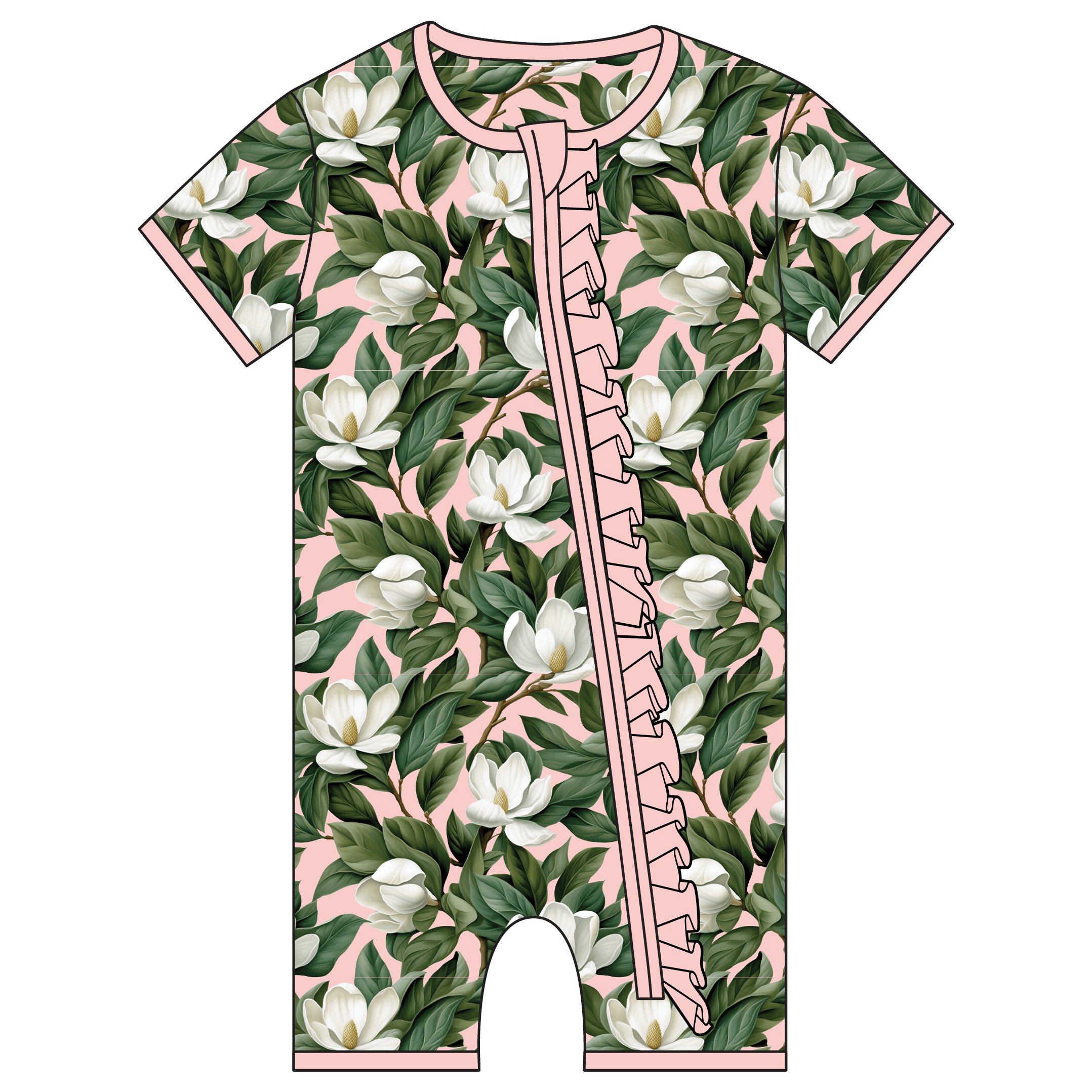 Magnolia Bamboo Ruffle Shortie (2t-4t)