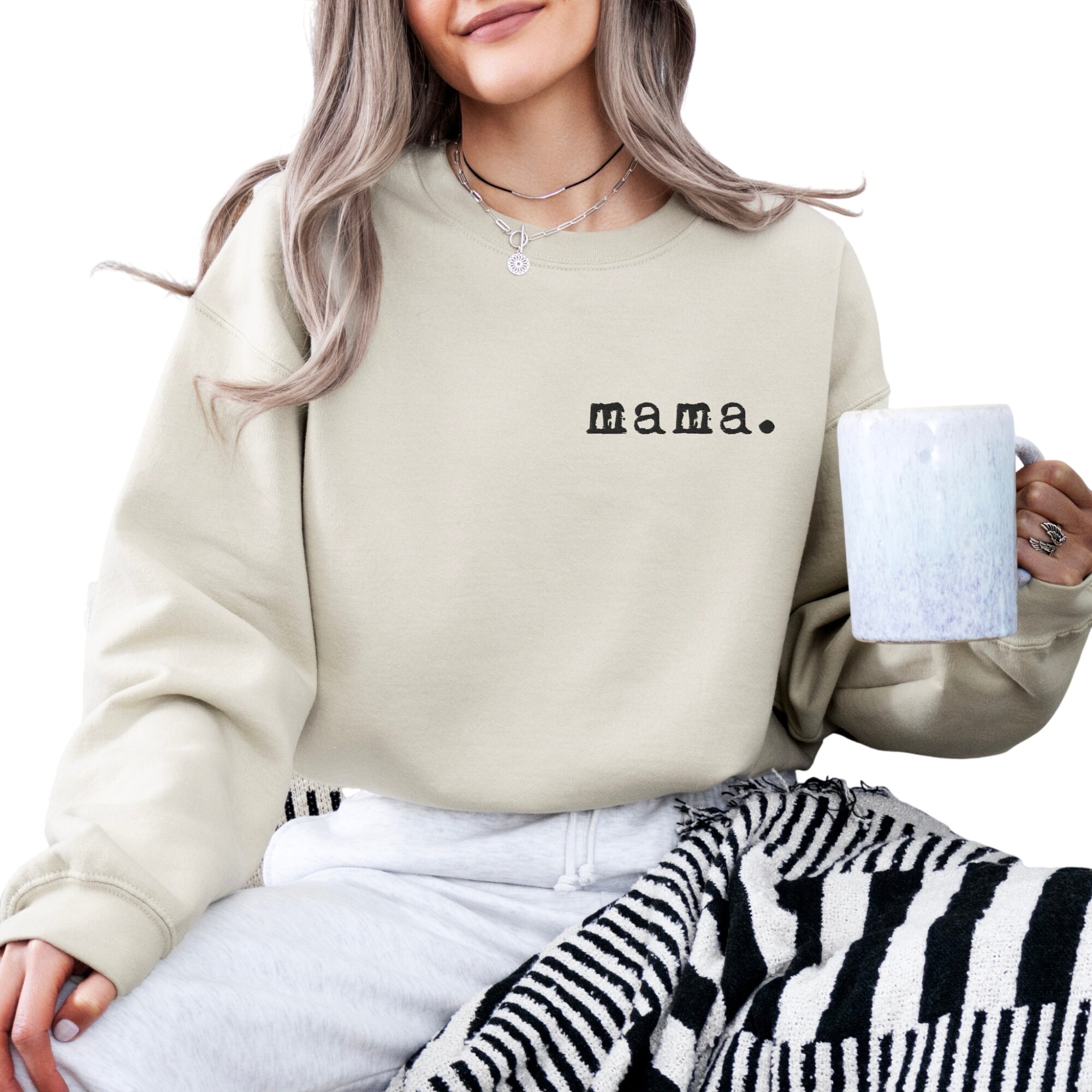 Mama. Embroidered | Premium Adult Sweatshirt