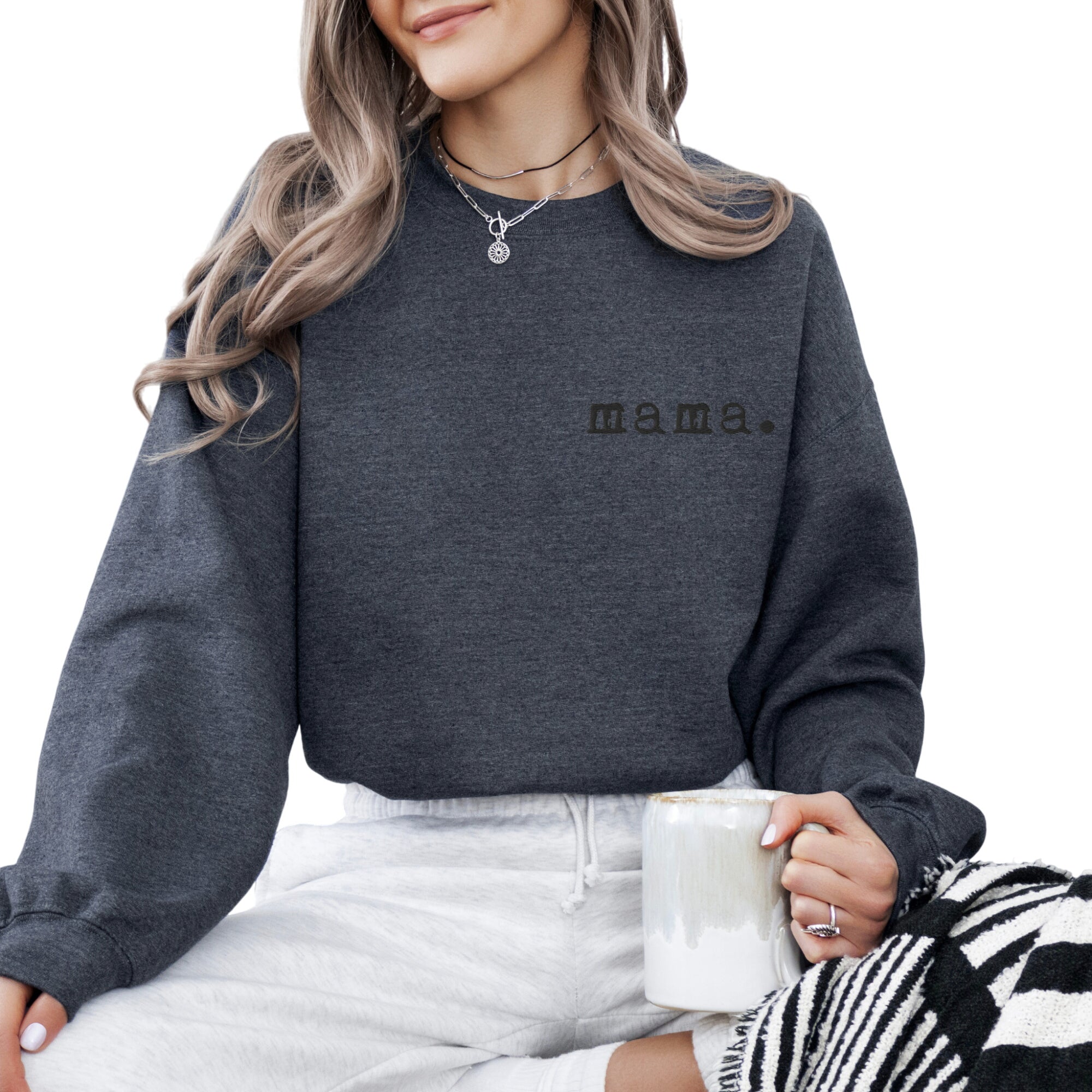 Mama. Embroidered | Premium Adult Sweatshirt