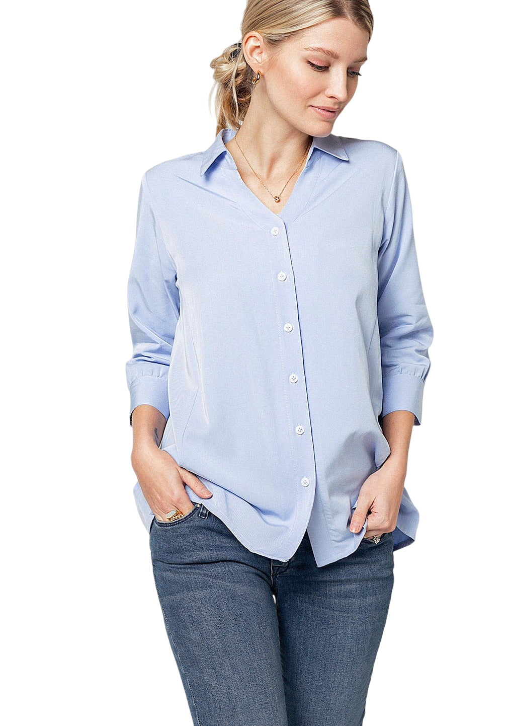 No-gap Maternity & Nursing Button Down
