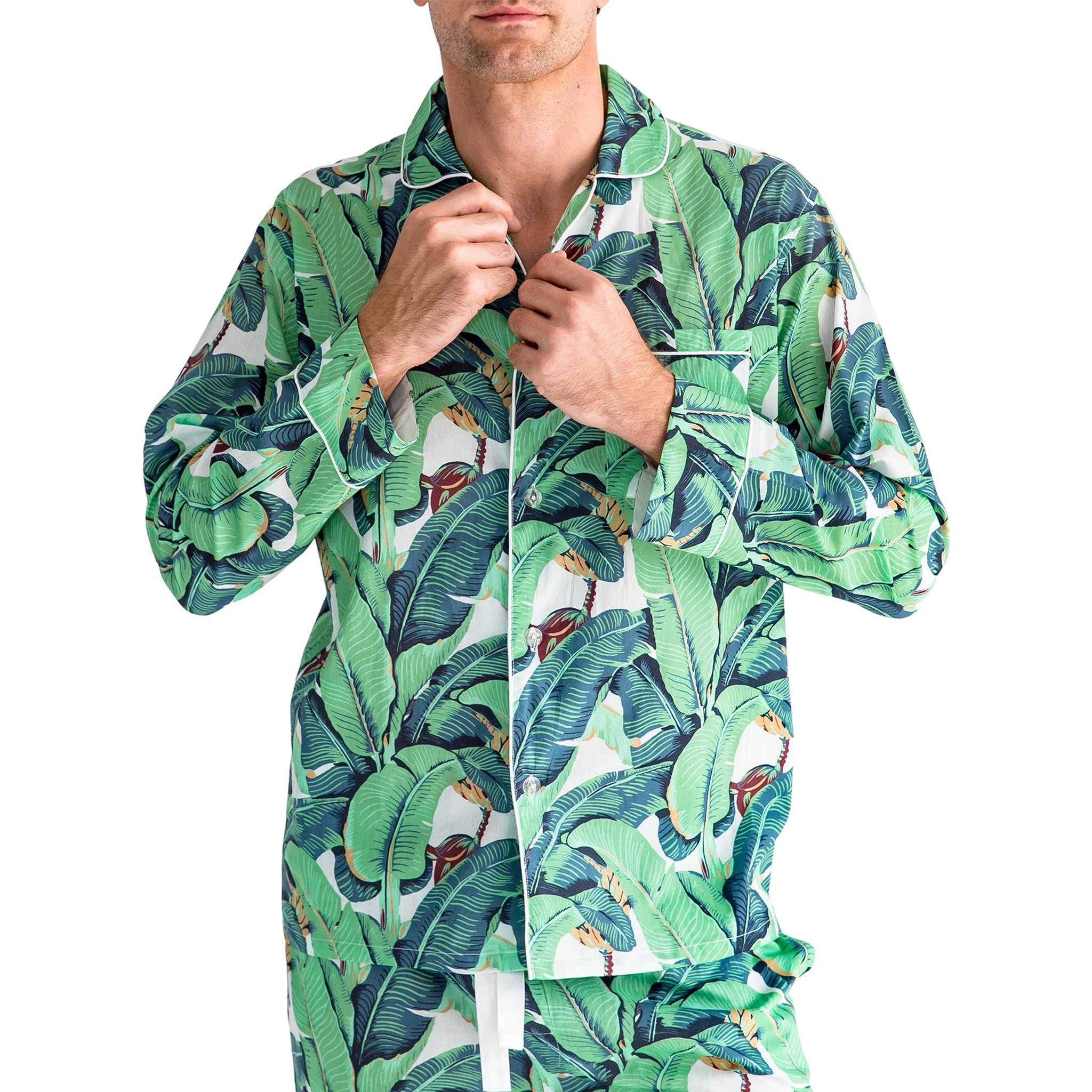 Men's Martinique® Banana Leaf Shirt + Pj Pant Set