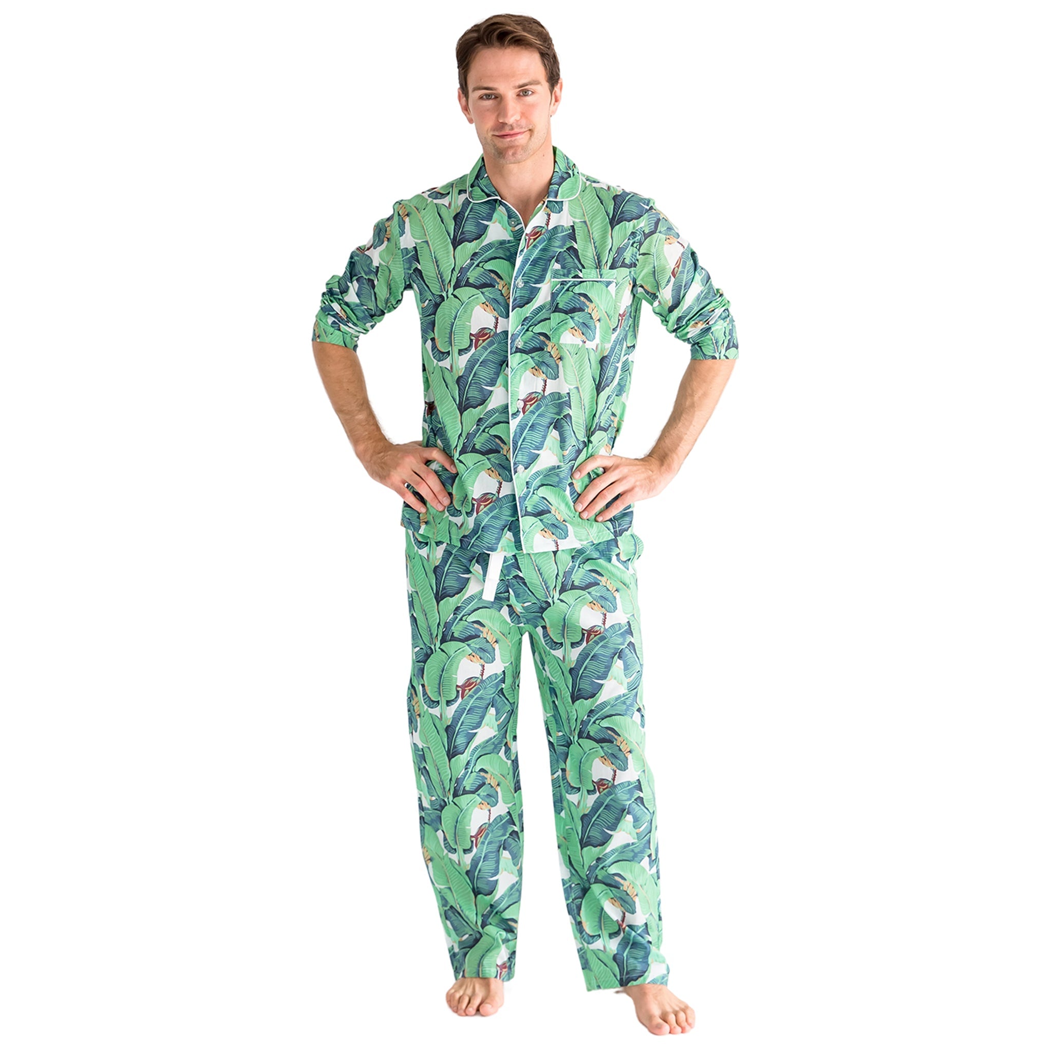 Men's Martinique® Banana Leaf Shirt + Pj Pant Set