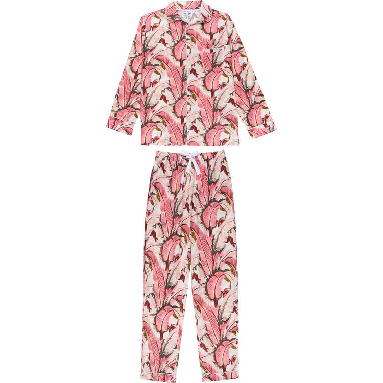 Men's Pink Martinique®, Banana Leaf Shirt + Pj Pant Set