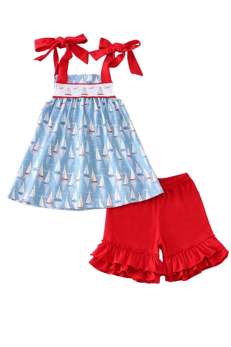 Regatta Summer Playwear Set W/ Hair Bow