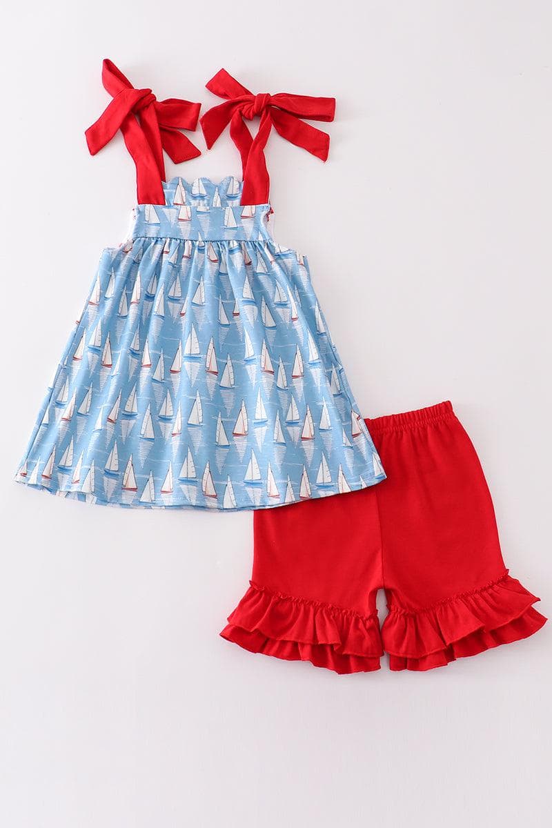 Regatta Summer Playwear Set W/ Hair Bow