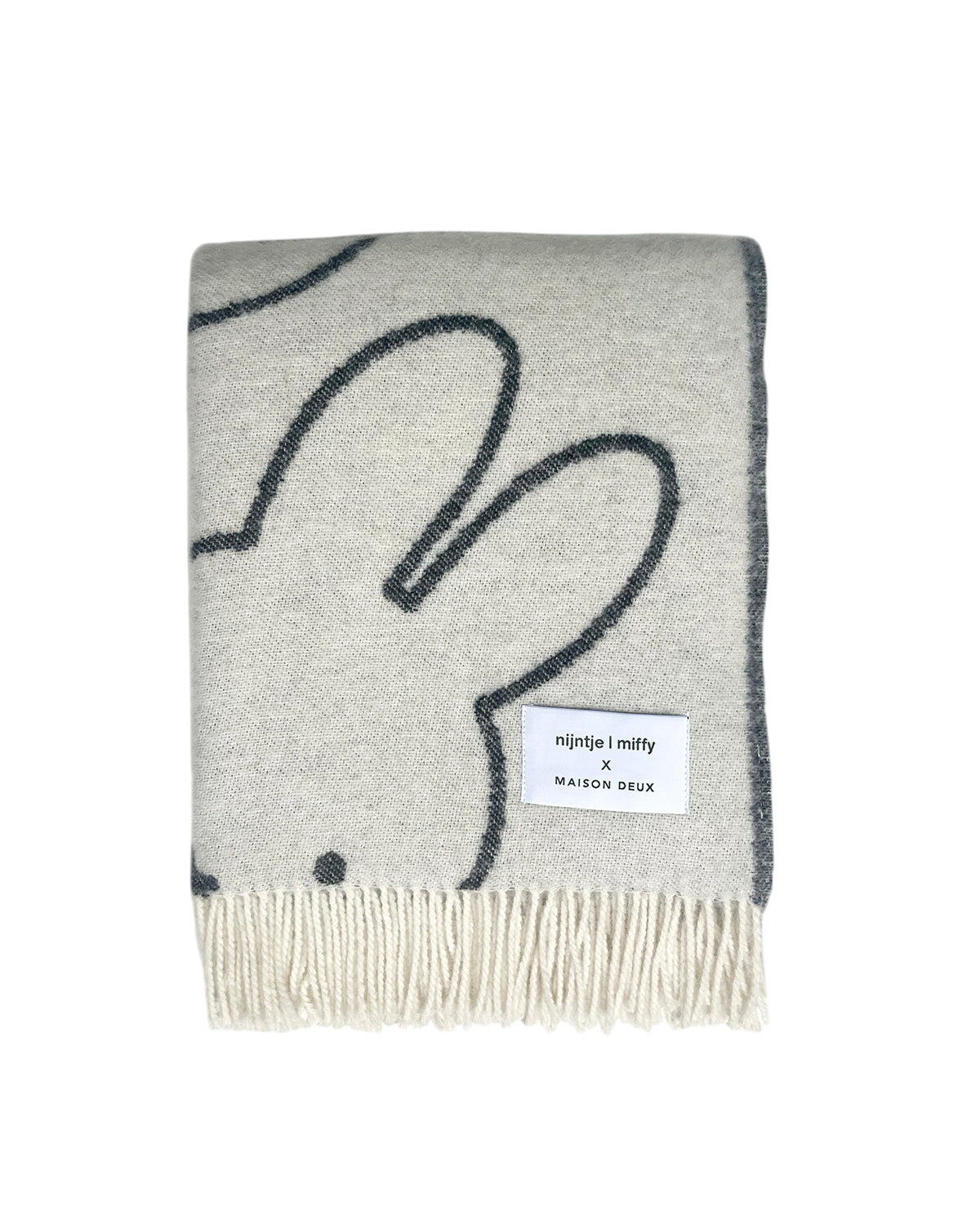 Blanket Miffy White / Black Print 4.25 X 6.5 Ft