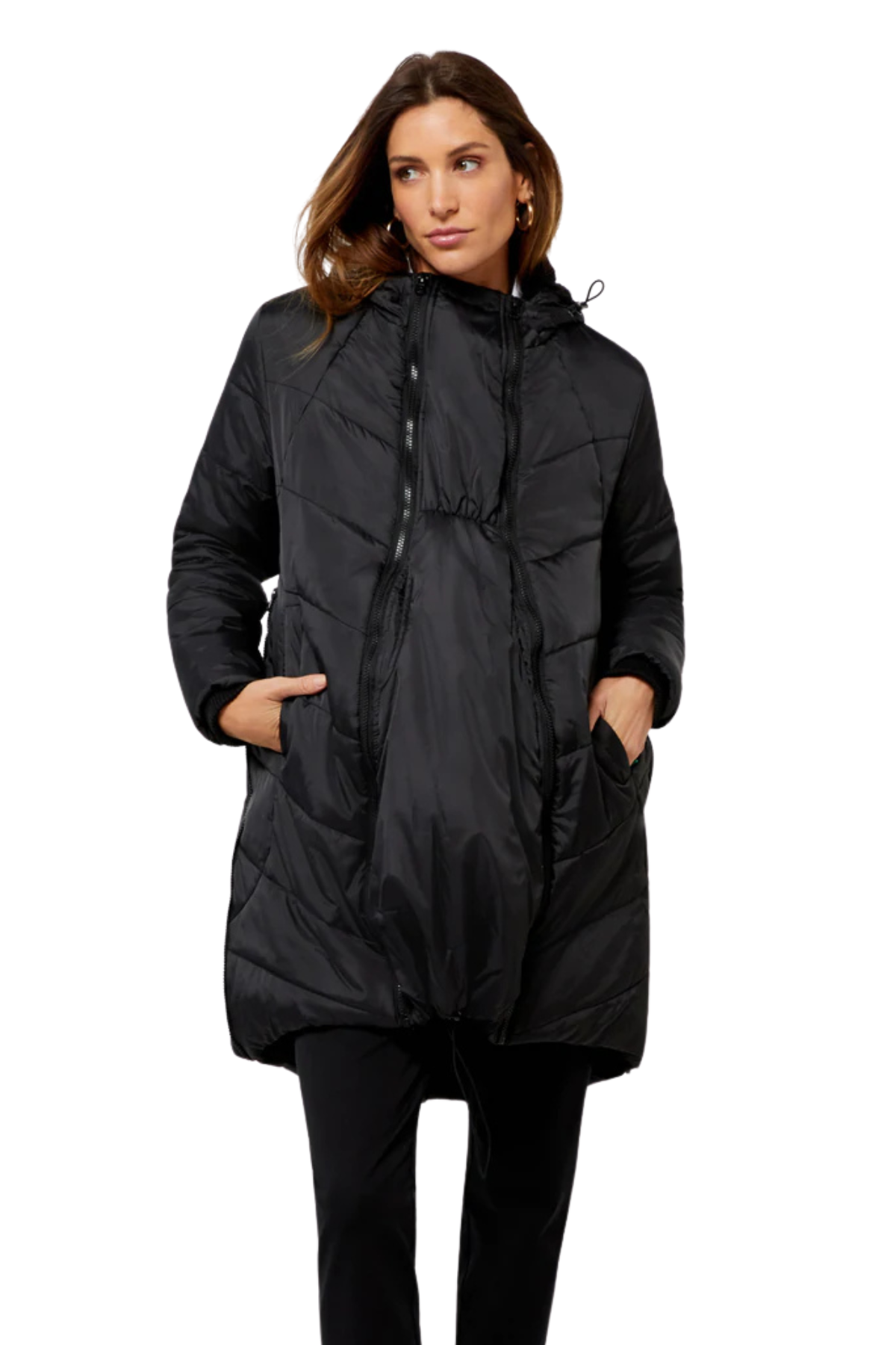 Harper 3 In 1 Maternity Coat Cocoon Mid Thigh