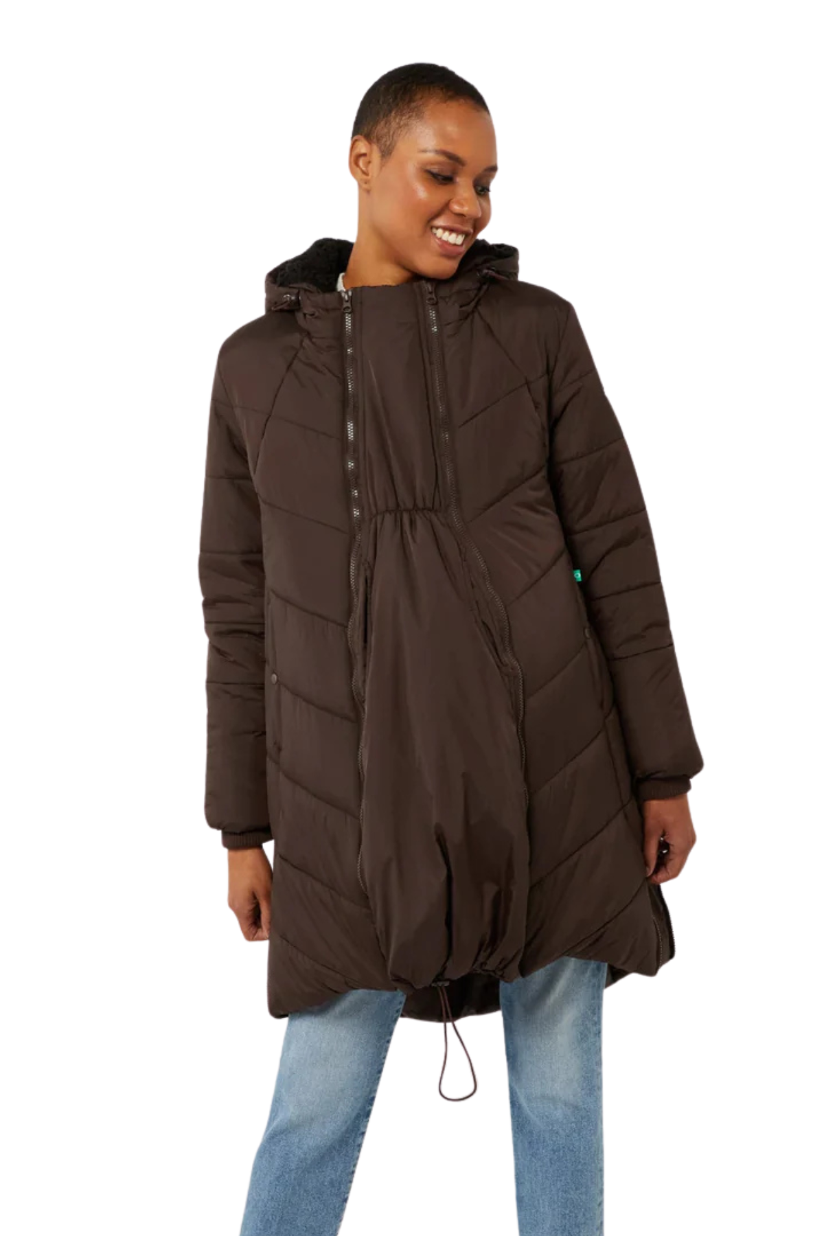 Harper 3 In 1 Maternity Coat Cocoon Mid Thigh