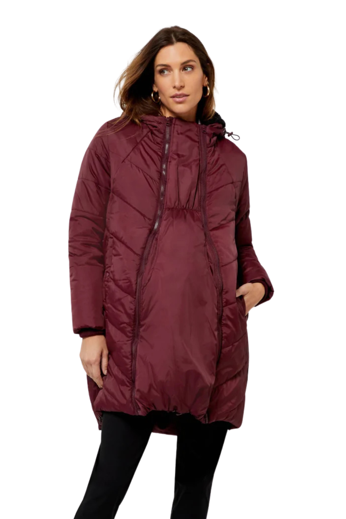 Harper 3 In 1 Maternity Coat Cocoon Mid Thigh