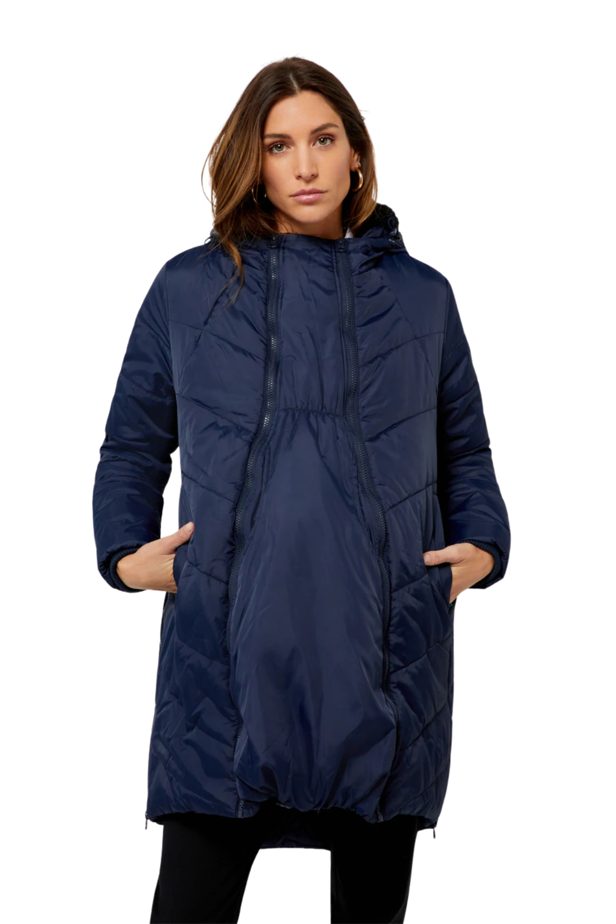 Harper 3 In 1 Maternity Coat Cocoon Mid Thigh