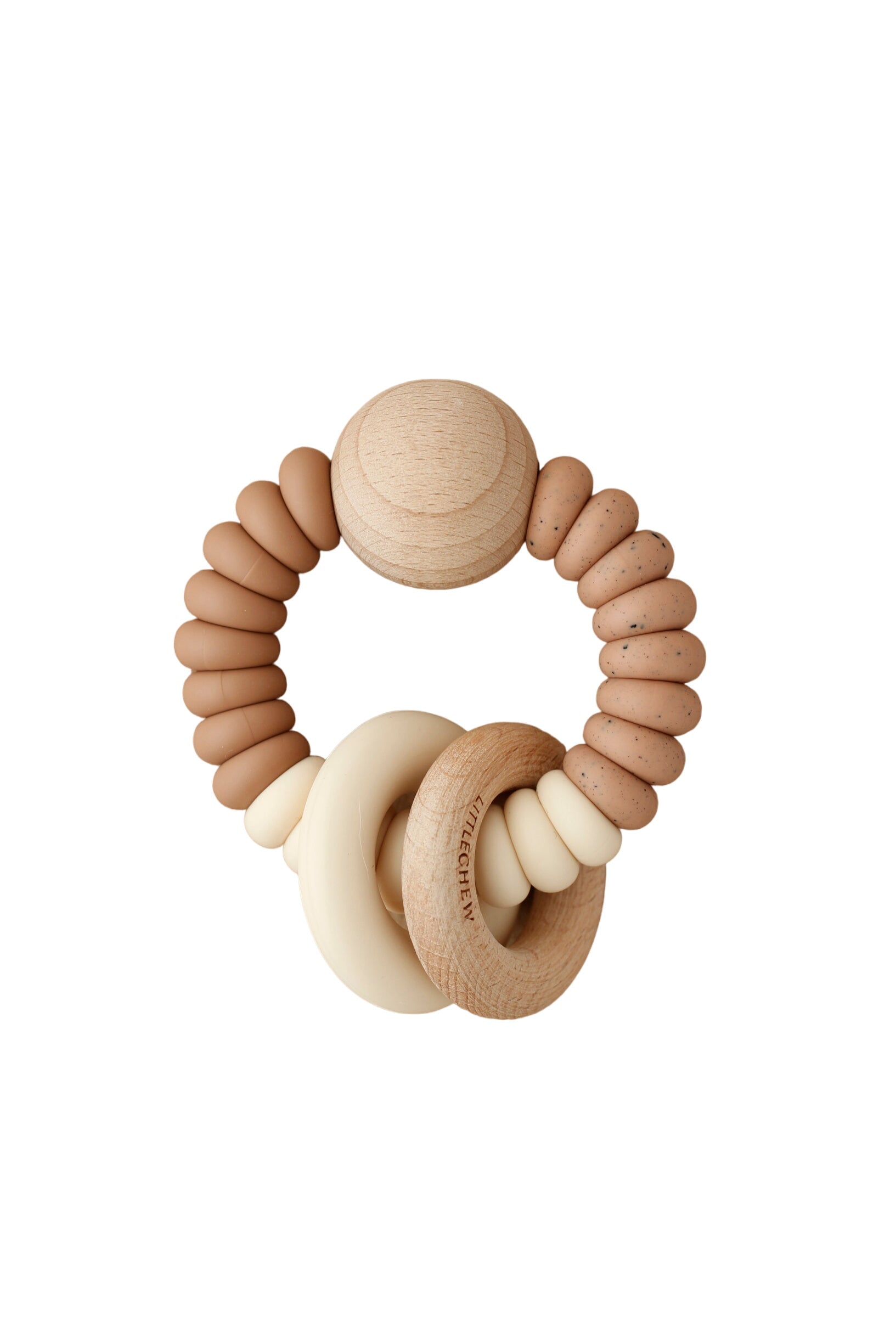 Rattle Teether - Wess | Speckled Coral