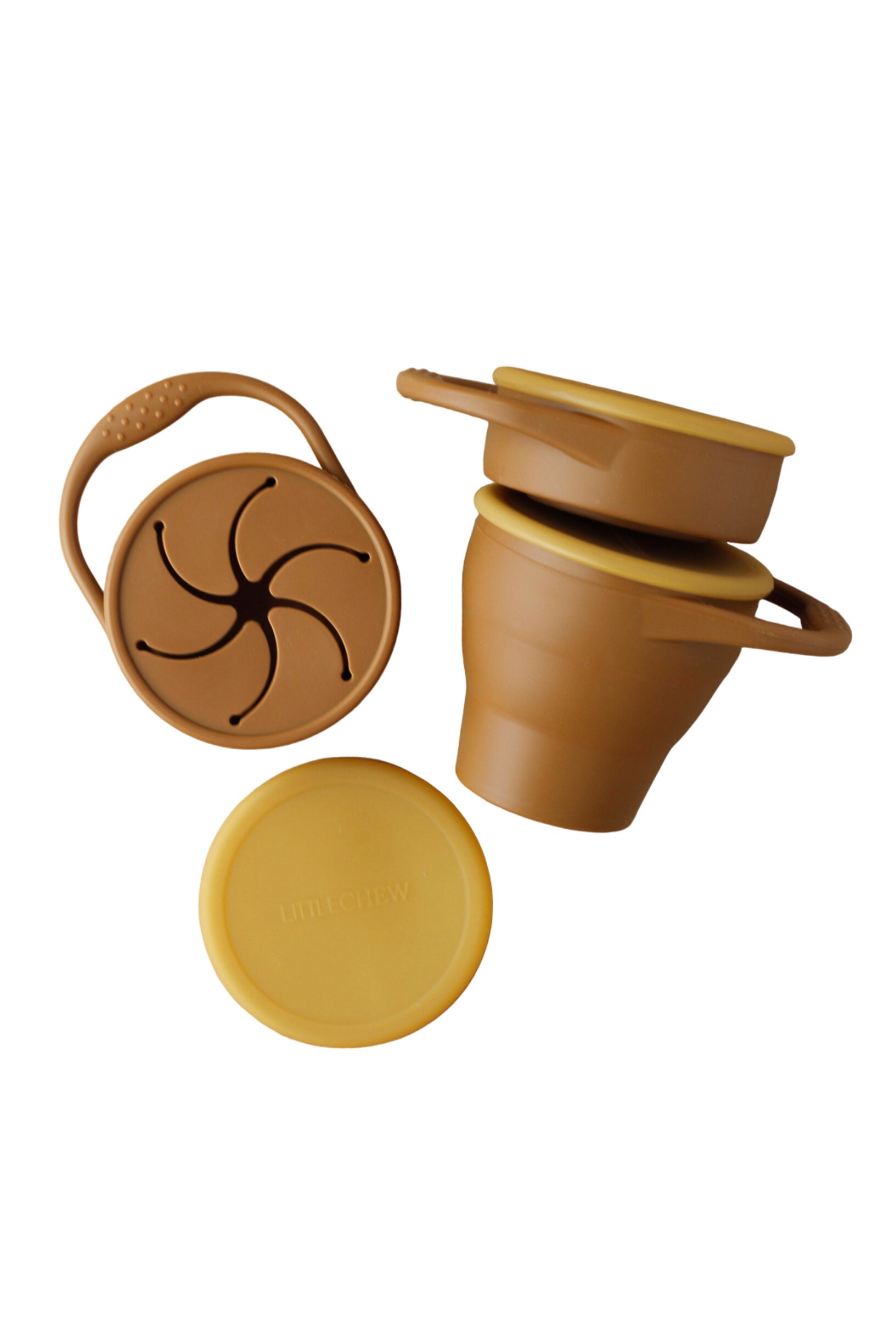 Foldable Silicone Snack Cup - Clay