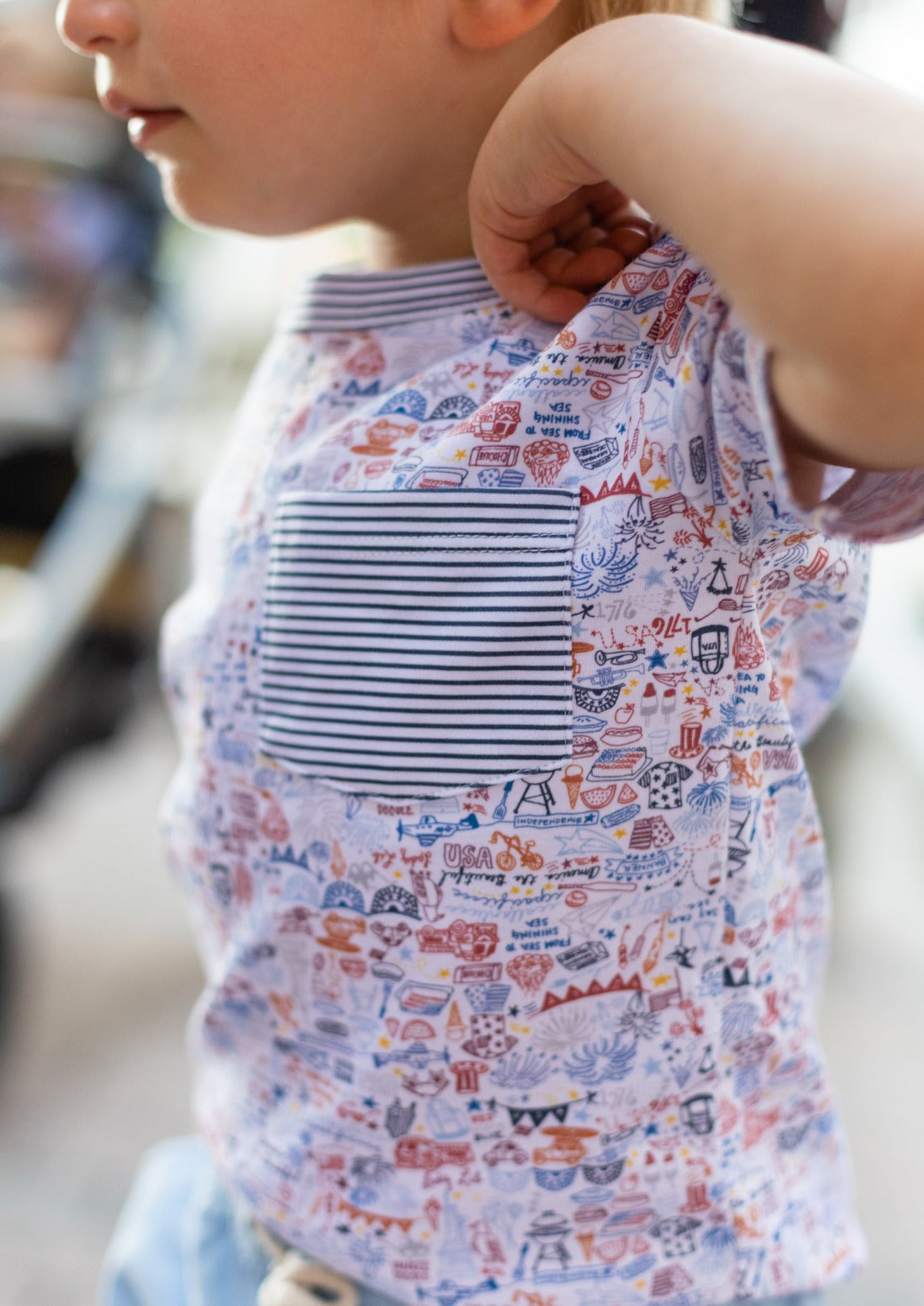 Usa Kid's Pocket Tee