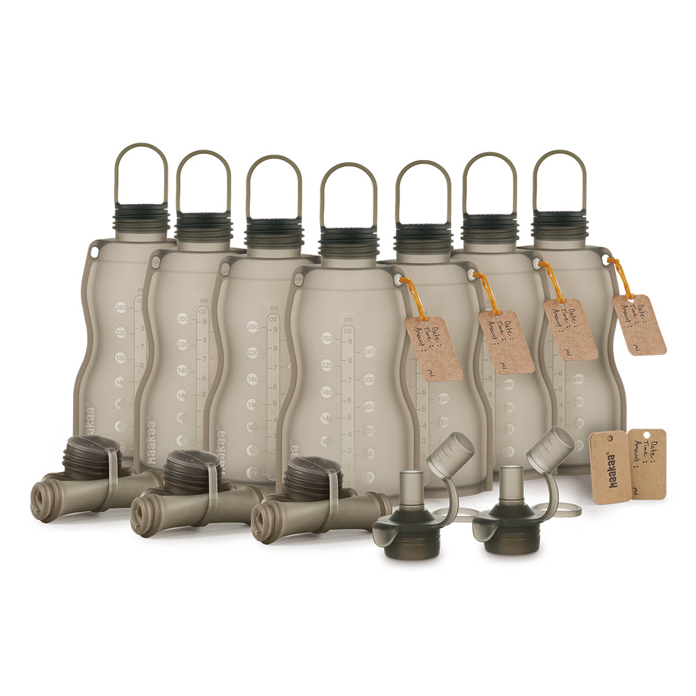 Silicone Milk Storage Bag & Sippy Spout Combo