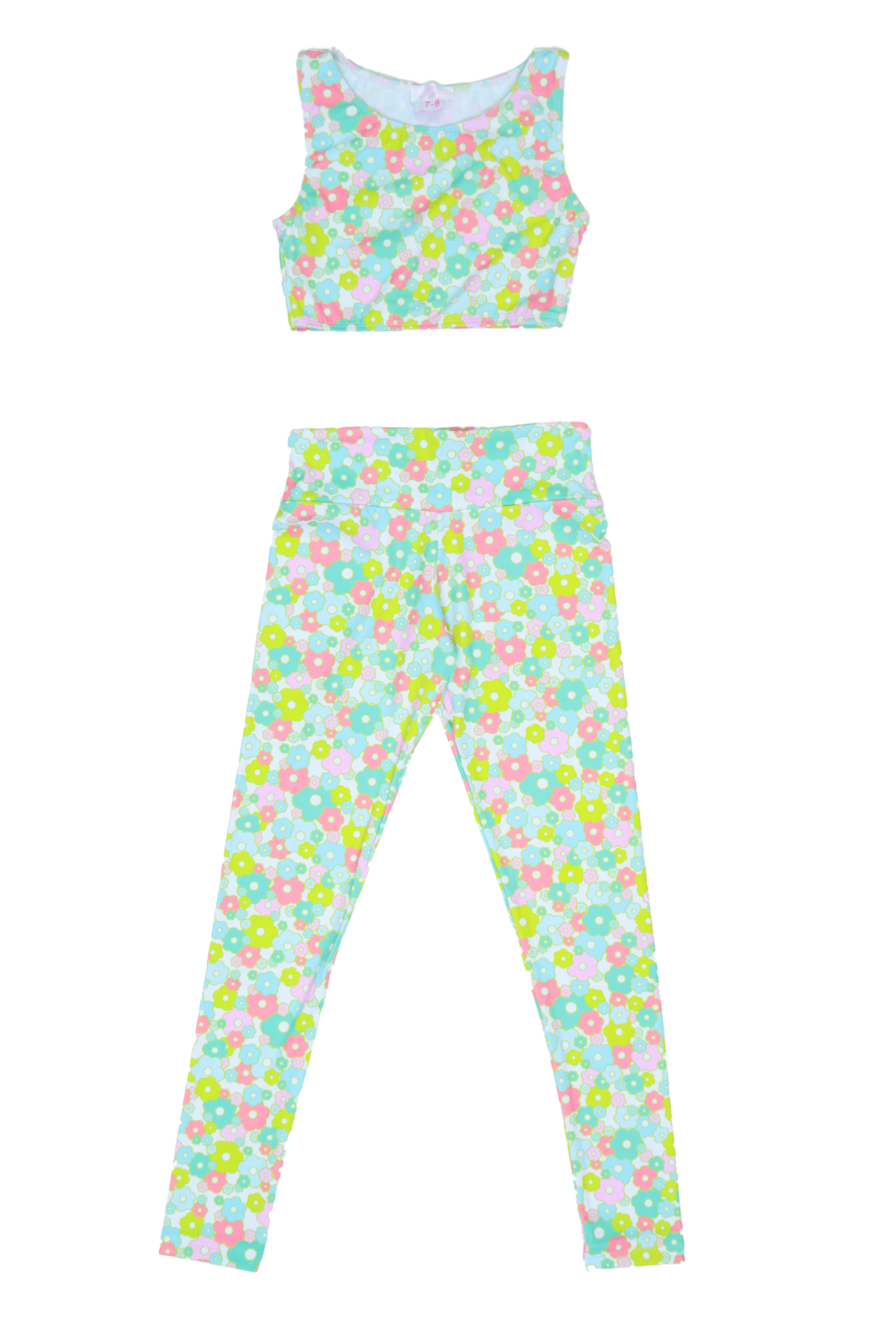 Mint Petal Short Long Leggings Set