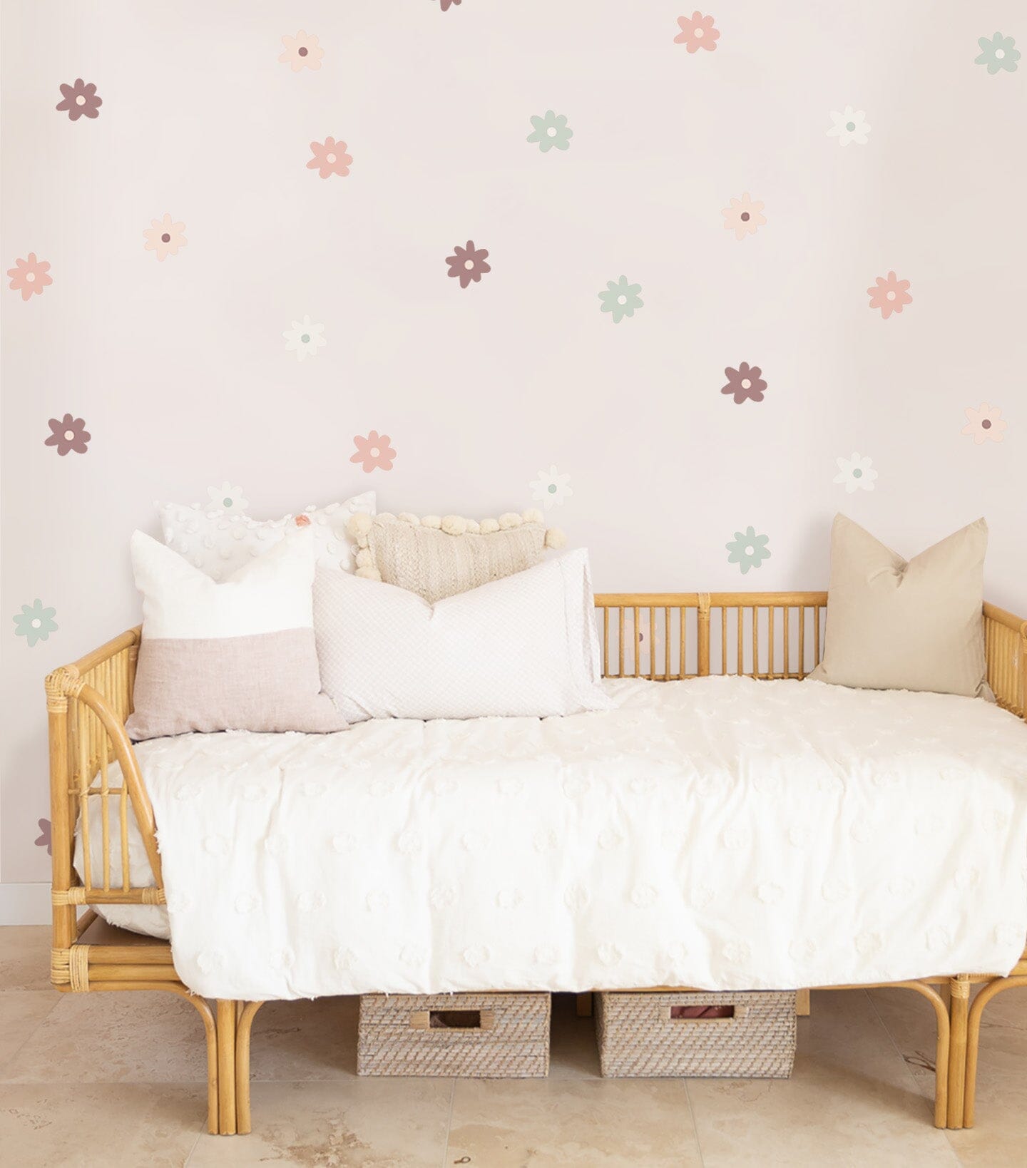 Blush Whimsy Daisy Wall Decals
